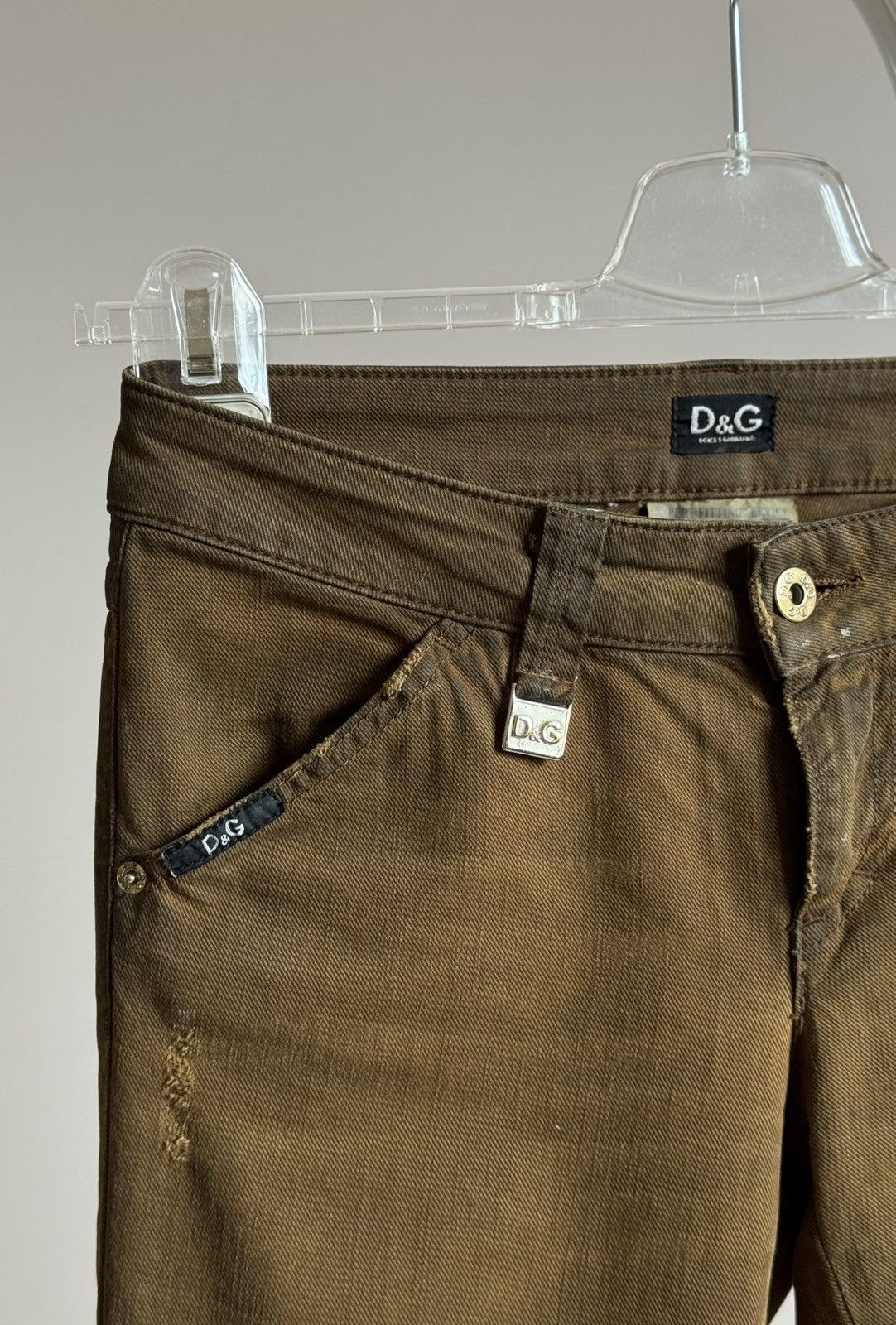 Dolce & Gabbana Dolce Gabbana Jeans 26 Brown Polyester Stretch Pants Vintage Size 26" / US 2 / IT 38 - 5 Thumbnail