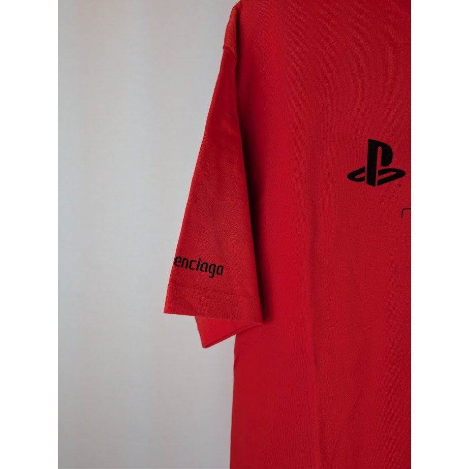 Balenciaga o1rshd1 Playstation Vintage Jersey T-Shirt in Red Size US XS / EU 42 / 0 - 7 Thumbnail