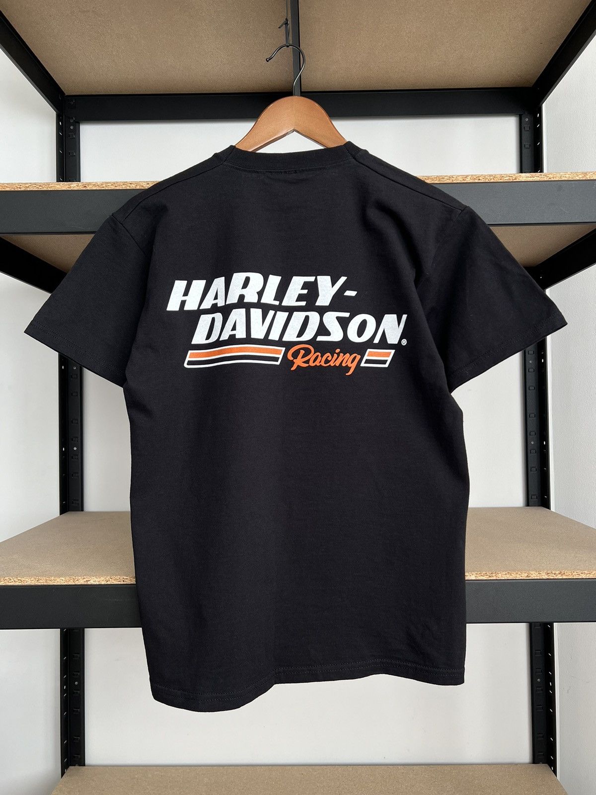 Harley Davidson Vintage 2000s Harley Davidson Racing Motorcycle T-shirt Size US M / EU 48-50 / 2 - 2 Thumbnail