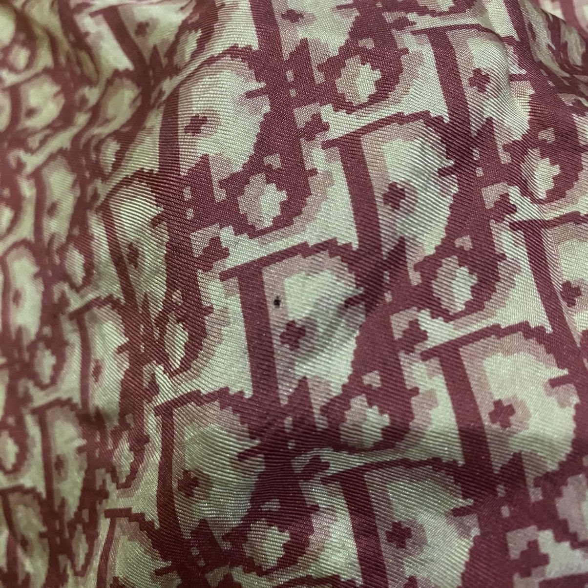 Christian Dior Monsieur Christian Dior Scarf Monogram in Red Burgundy Silk Size ONE SIZE - 16 Thumbnail
