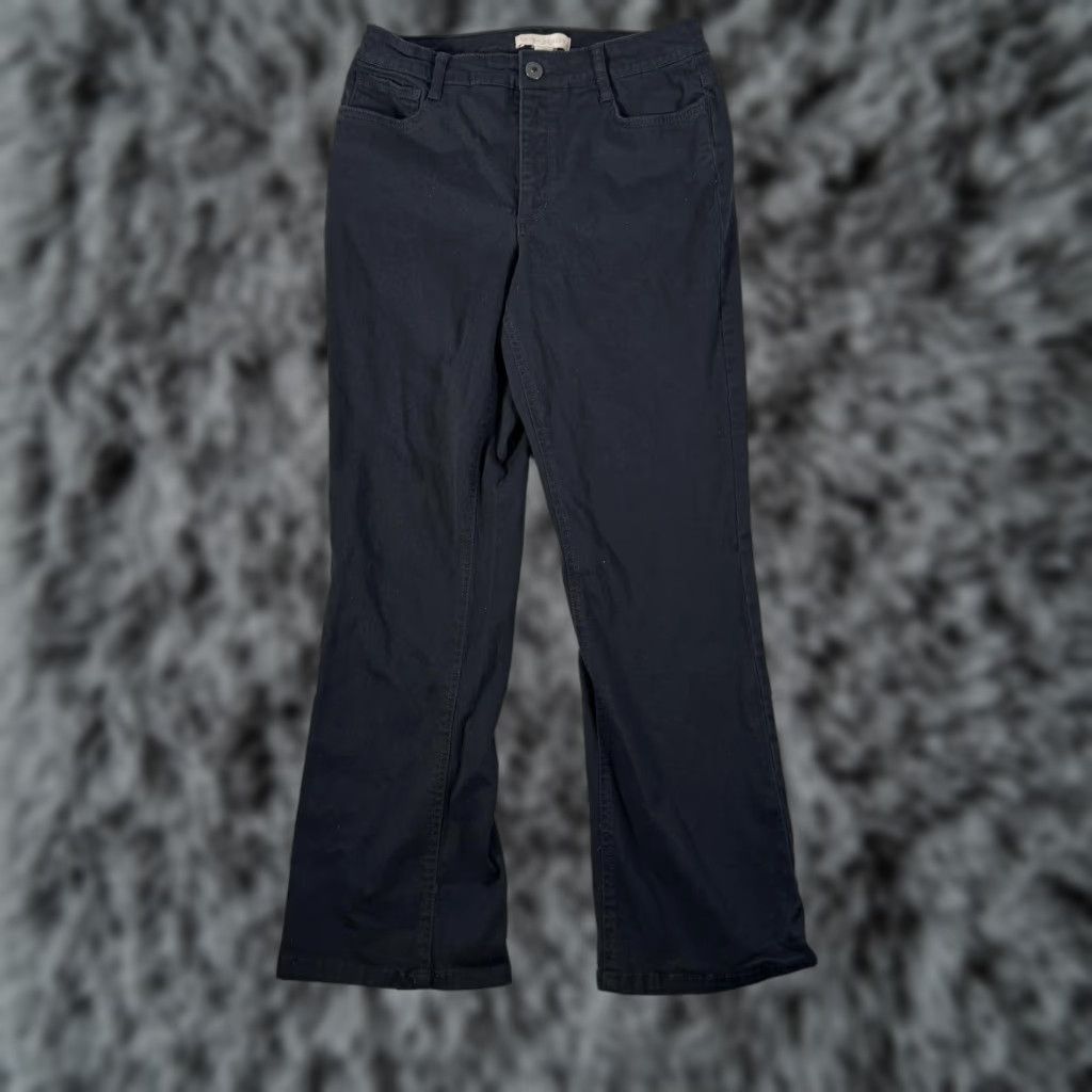 Laura Ashley Laura Ashley Jeans Bootcut Womens 10 Black Twill Pockets Stretch Rhinestone Back Pocket Casual Chic Jeans Size 32" / US 10 / IT 46 - 1 Thumbnail