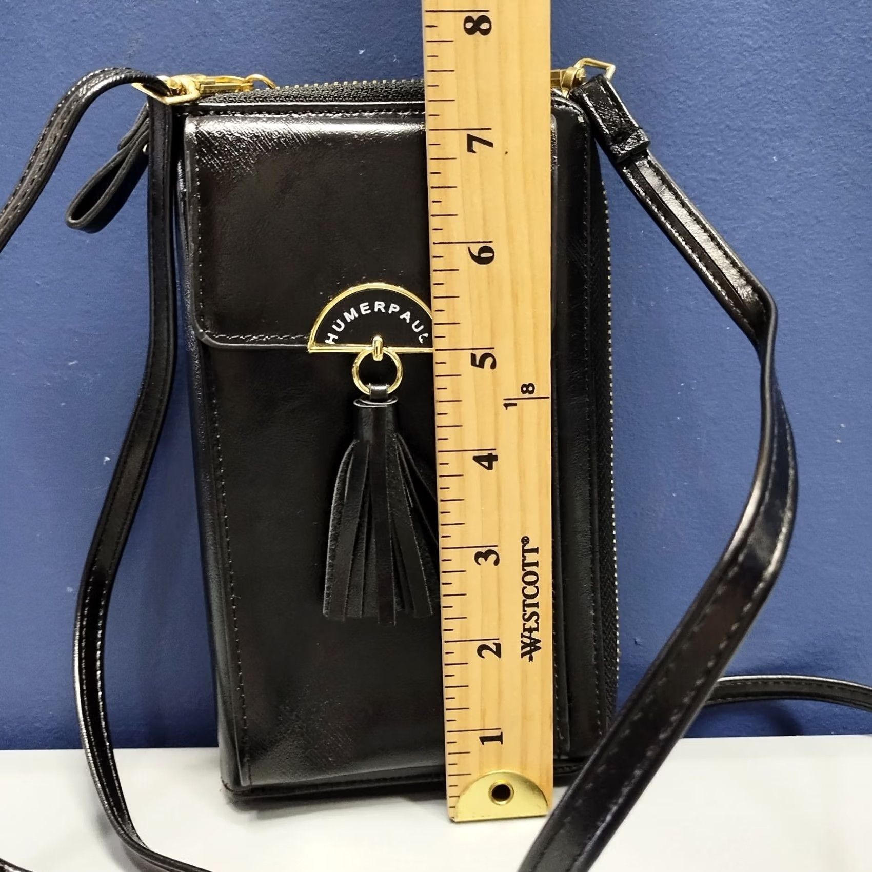 Vintage Humerpaul Crossbody Bag Women's Black Multi Compartment Adjustable Strap Shirt? Size ONE SIZE - 7 Thumbnail
