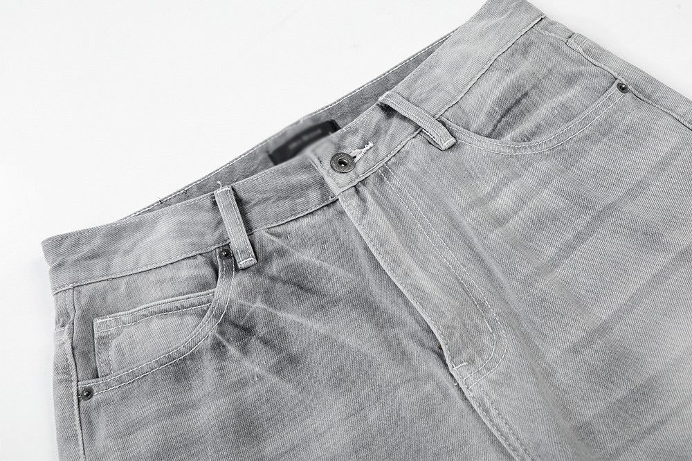 Jean Men's Retro Gradient-Wash Loose-Fit Distressed Jeans Size US 32 / EU 48 - 3 Thumbnail