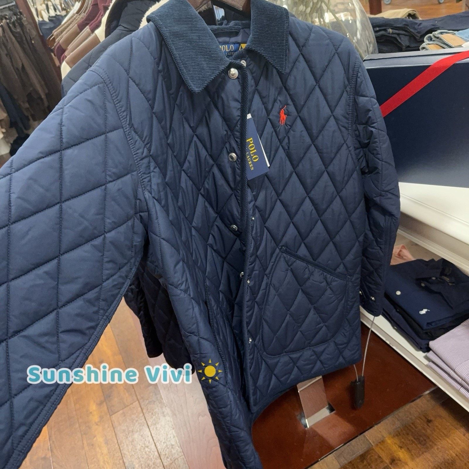 Lauren Ralph Lauren NWT Ralph Lauren Polo Women's Quilted Barn Jacket Navy large Size L / US 10 / IT 46 - 4 Thumbnail