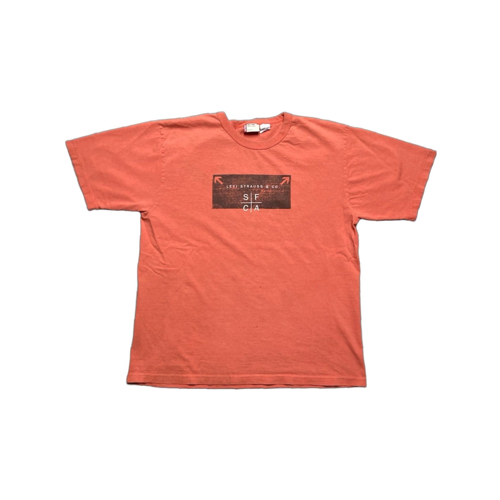 Levi's VINTAGE Levi’s red tab graphic T-Shirt California Orange Large Men Size US L / EU 52-54 / 3 - 1 Thumbnail