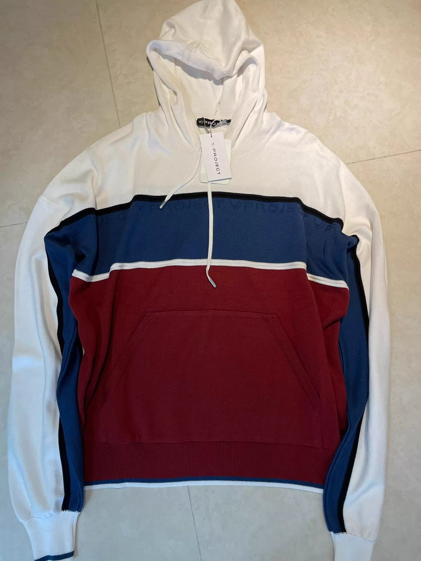 Y/Project Y/PROJECT Color Blocked Oversized Knit Hoodie S Unisex Size S / US 4 / IT 40 - 1 Thumbnail