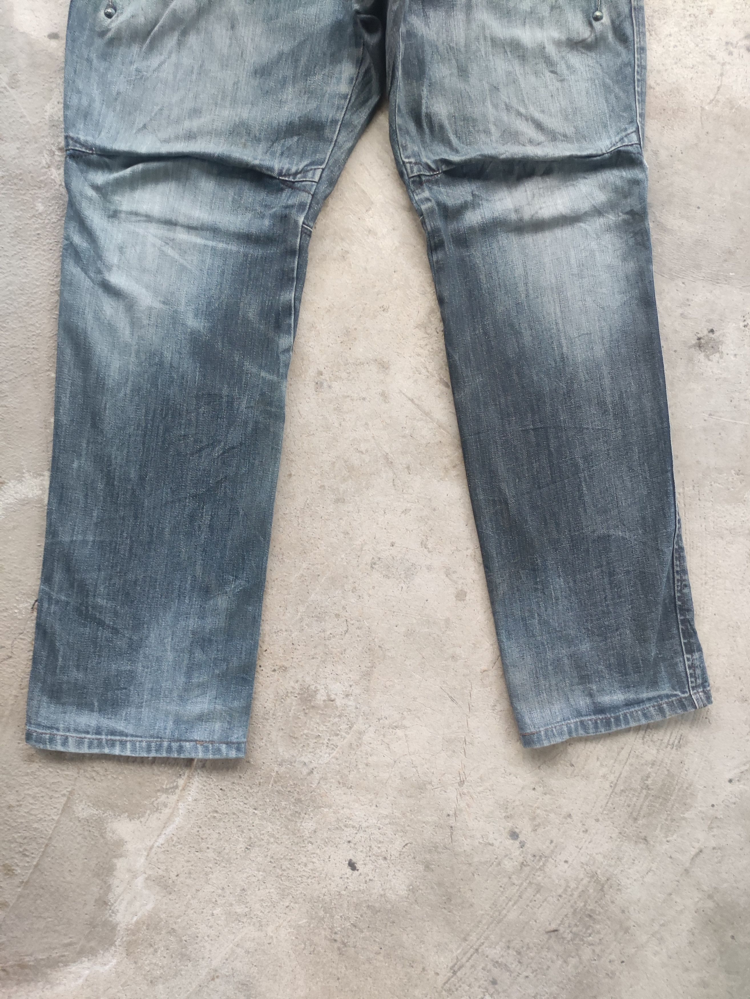 Japanese Brand Vintage Japanese Button Denim Distressed Faded Pants W36 Size US 36 / EU 52 - 4 Thumbnail