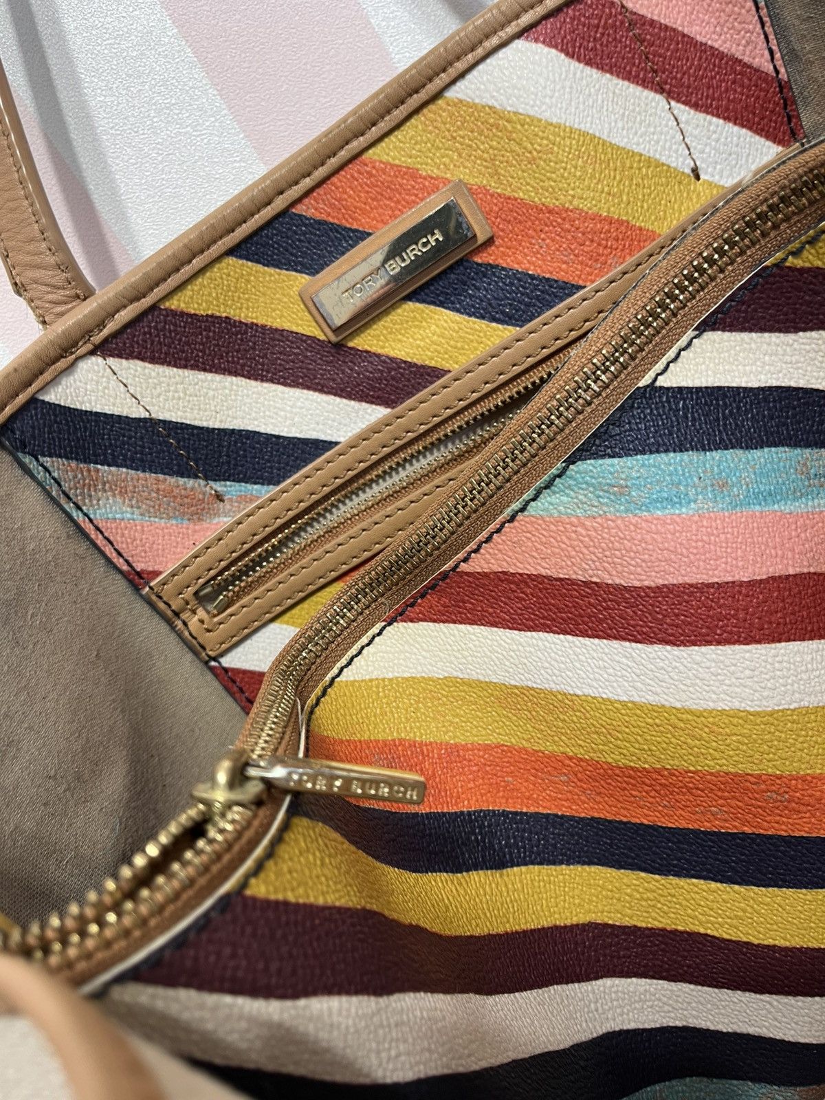 Tory Burch Tory Burch Multicolor Striped Bag Size ONE SIZE - 6 Thumbnail