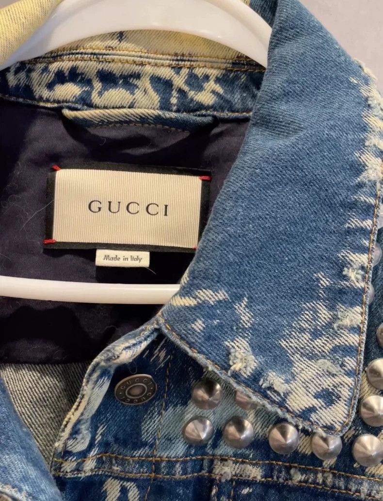 Gucci Gucci 17ss show heavy metal long rivet punk denim jacket Size US XS / EU 42 / 0 - 4 Thumbnail