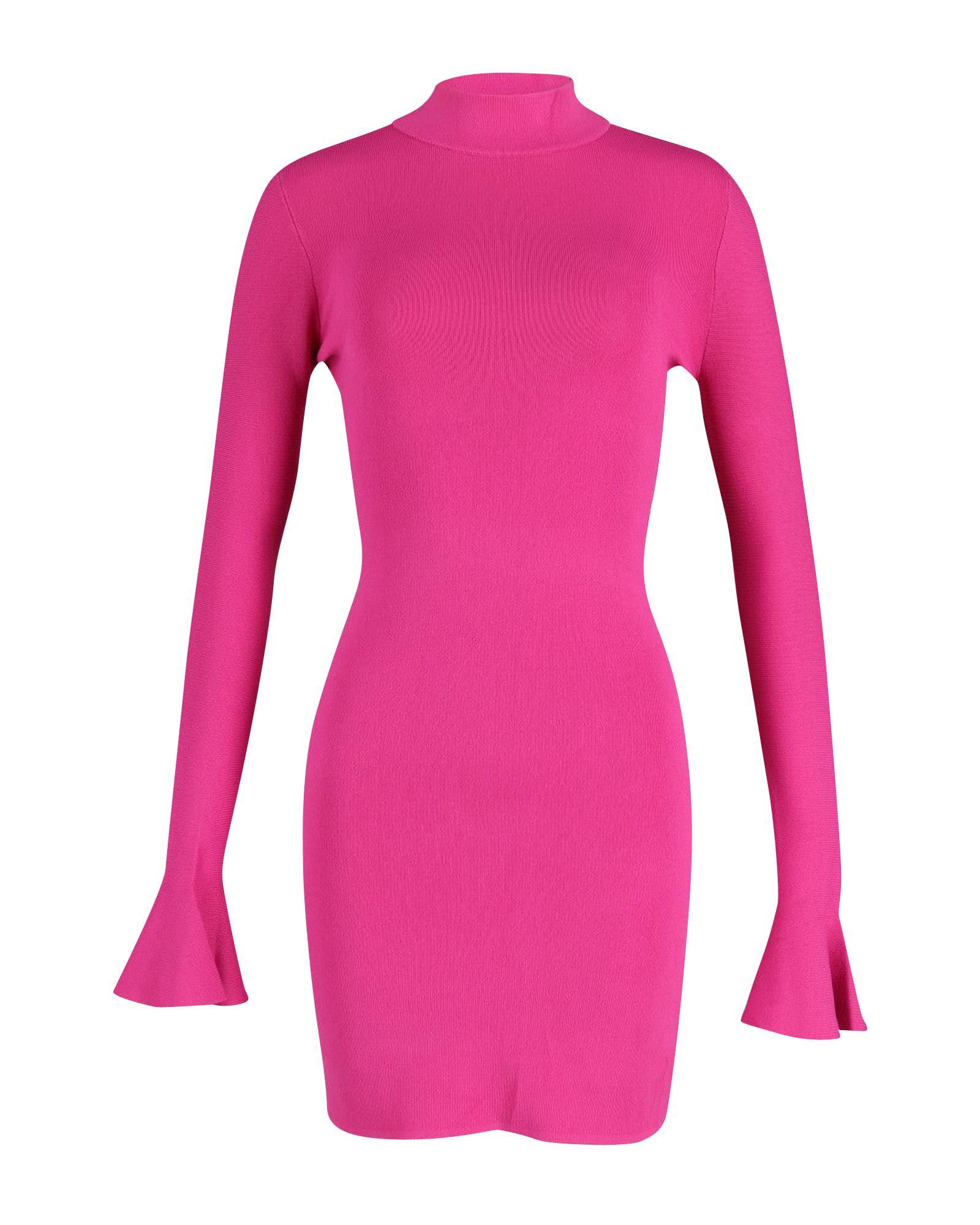 Image of Bell-Sleeve Pink Viscose Dress By Michael Kors, Women's (Size XS)