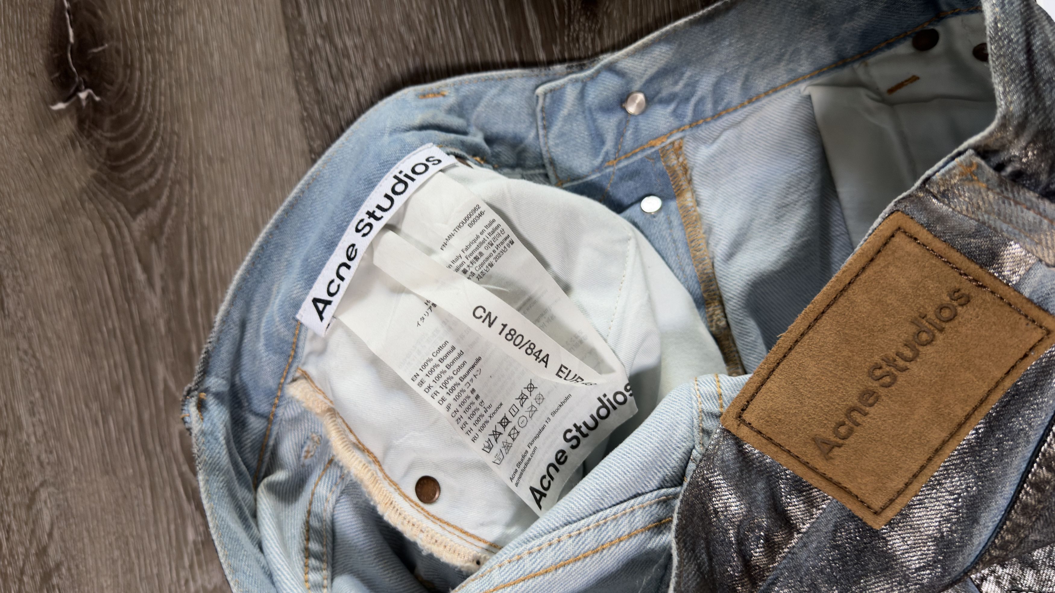 Acne Studios Acne Studios Super Baggy 2023M Silver/Blue Size US 32 / EU 48 - 7 Thumbnail