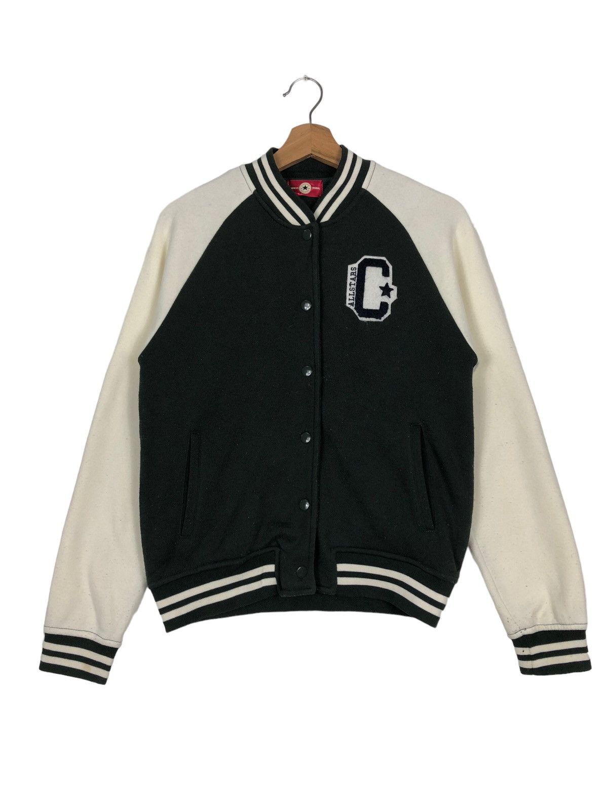 Japanese Brand 🔥90’s Vintage Bomber Jacket Converse Big Logo Size US L / EU 52-54 / 3 - 1 Thumbnail