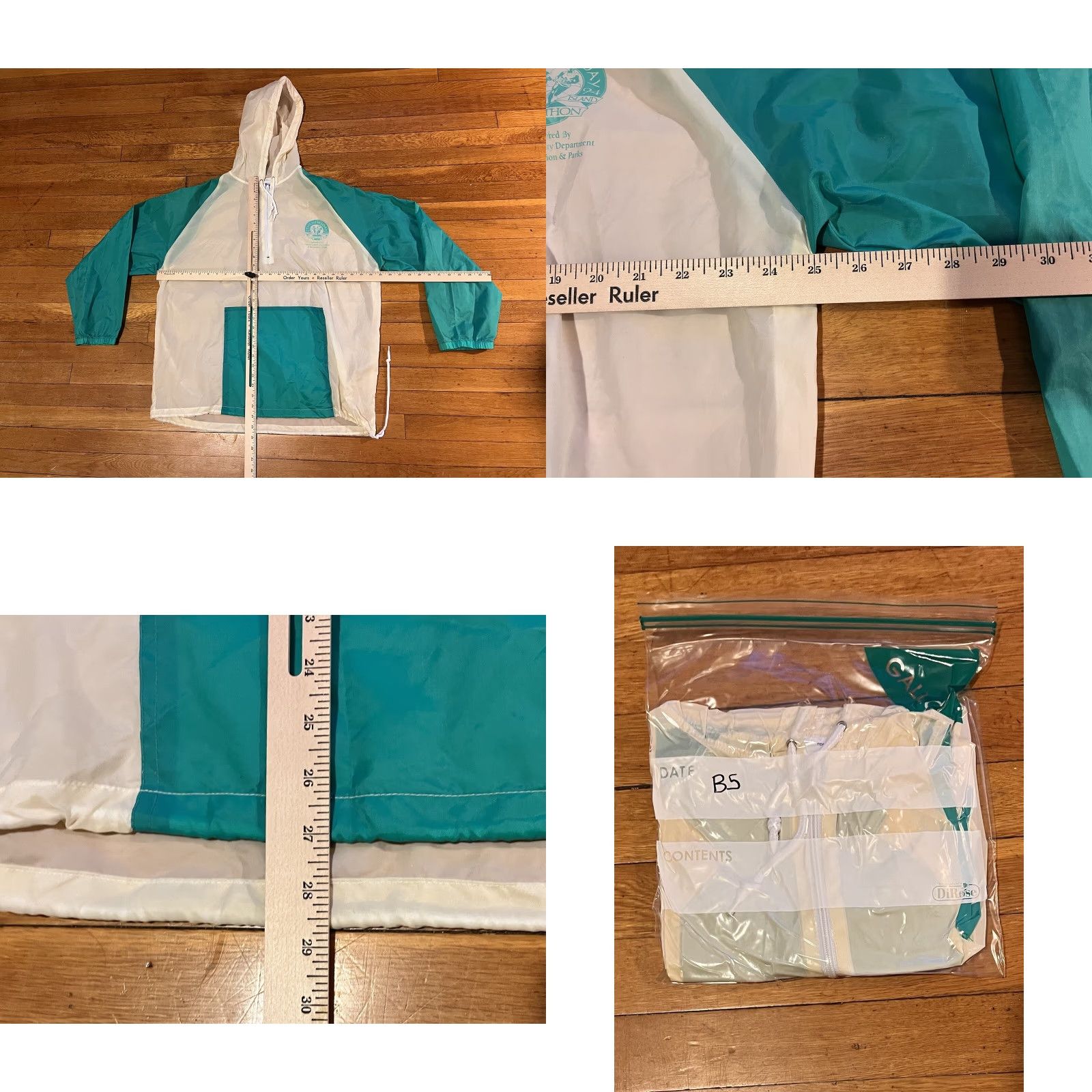 Altea VINTAGE MV Sport Newsday Long Island Marathon 1994 Jacket Windbreaker Men’s Large White Teal 90s Size US L / EU 52-54 / 3 - 8 Thumbnail