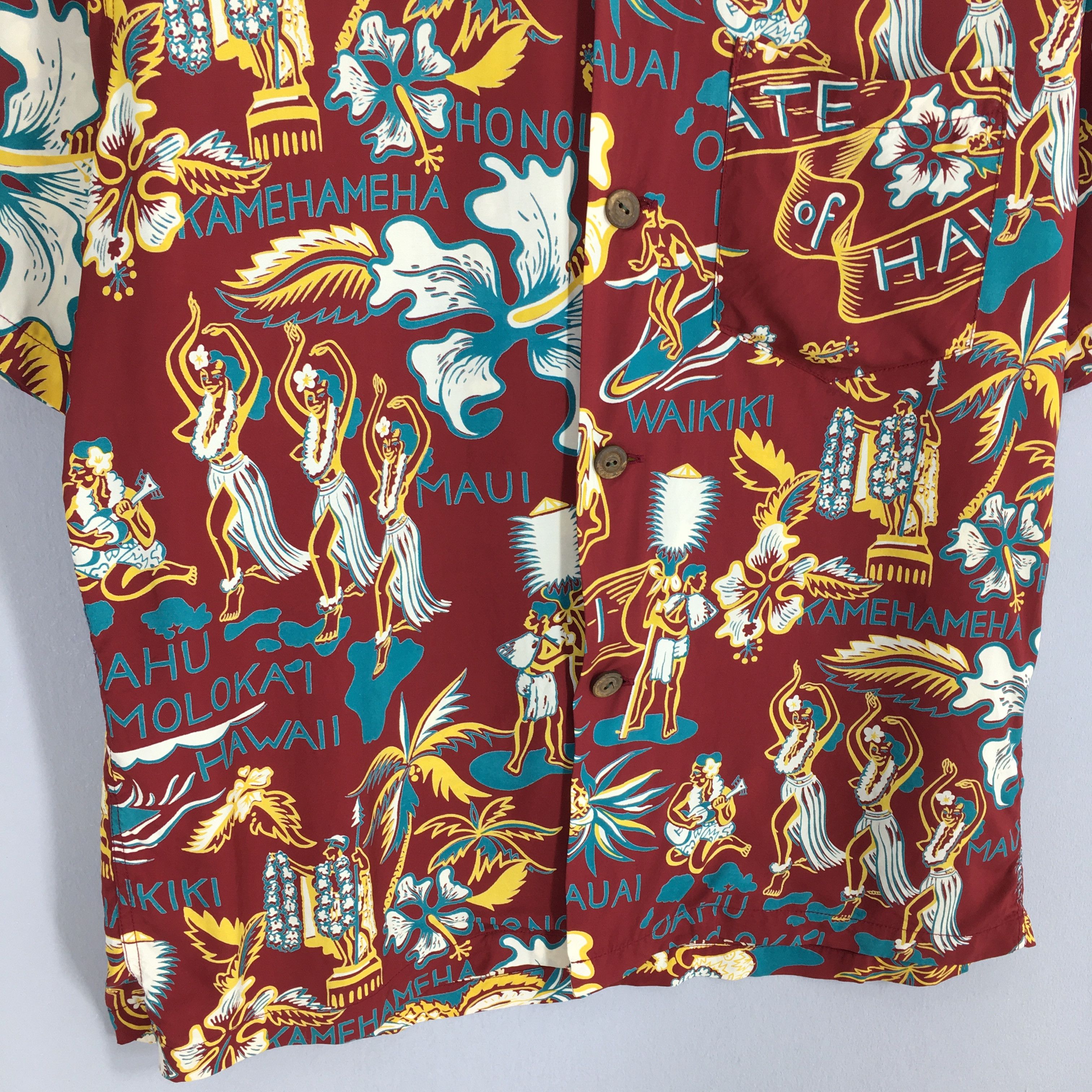 Sun Surf × Toyo Enterprises Vintage Sun Surf Hula Girl Ukulele Hawaii Rayon Shirt Small Size US S / EU 44-46 / 1 - 4 Thumbnail