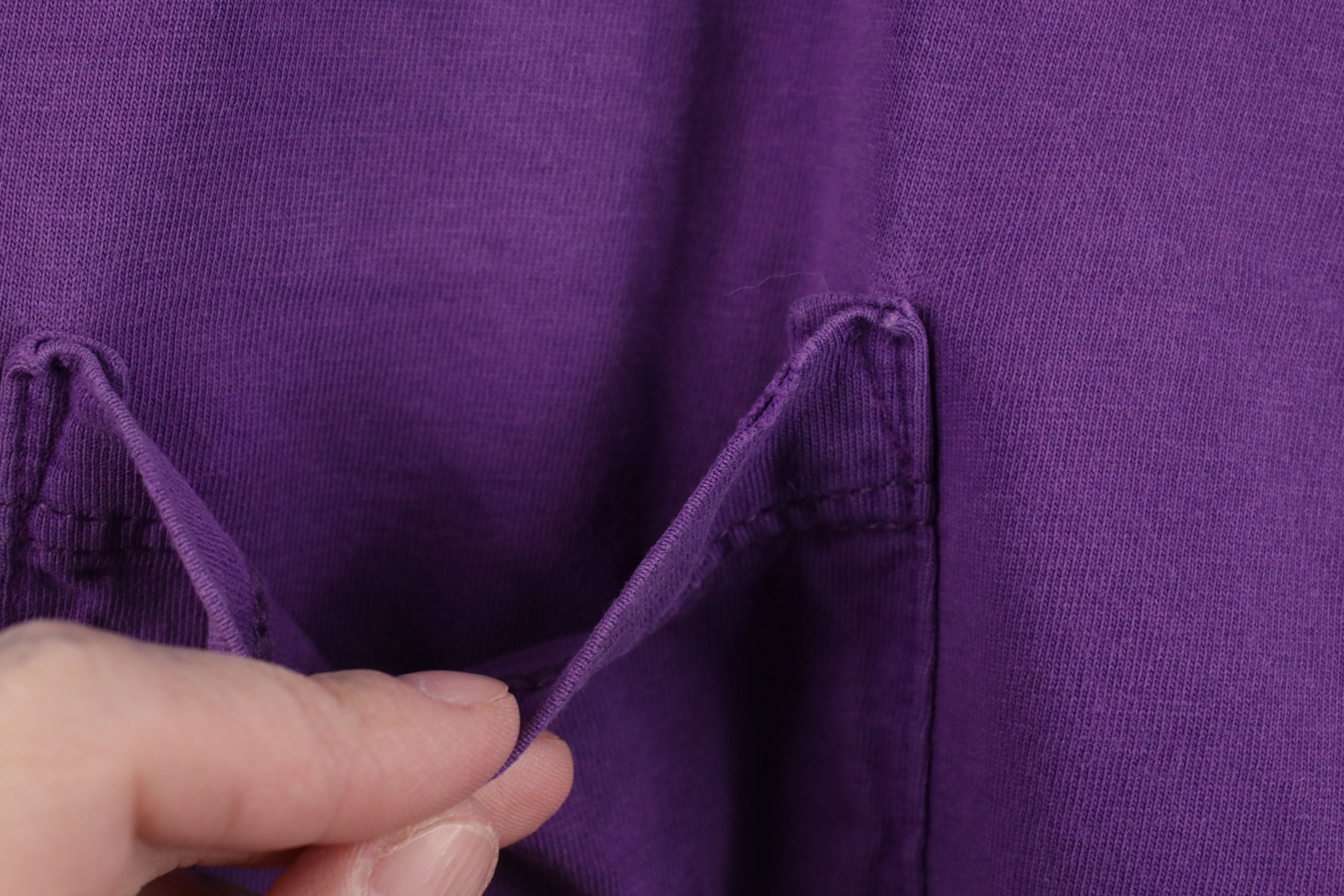 Russell Athletic Vintage 90s Russell Athletic Blank Cotton T-Shirt Purple USA Size US L / EU 52-54 / 3 - 4 Thumbnail
