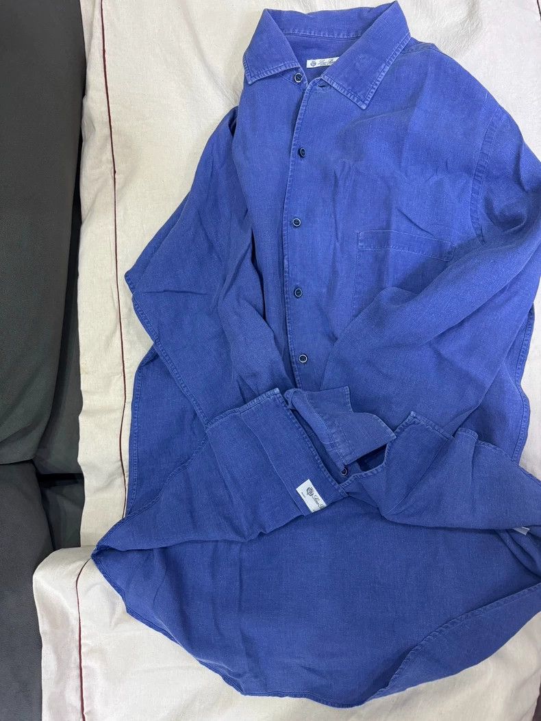 Loro Piana LORO PIANA Cotton denim shirt Size XL / US 12-14 / IT 48-50 - 2 Thumbnail