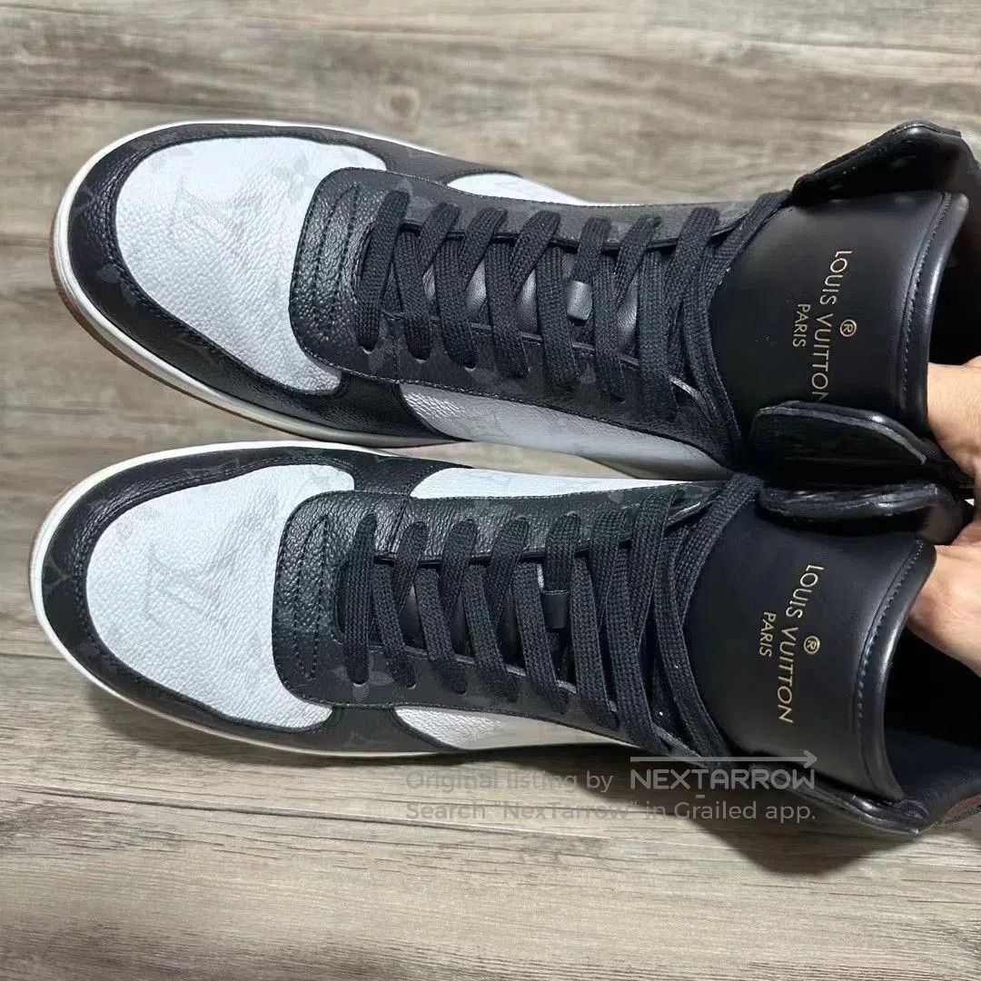 Louis Vuitton Black and White High-Top Sneakers. Size US 10 / EU 43 - 4 Thumbnail