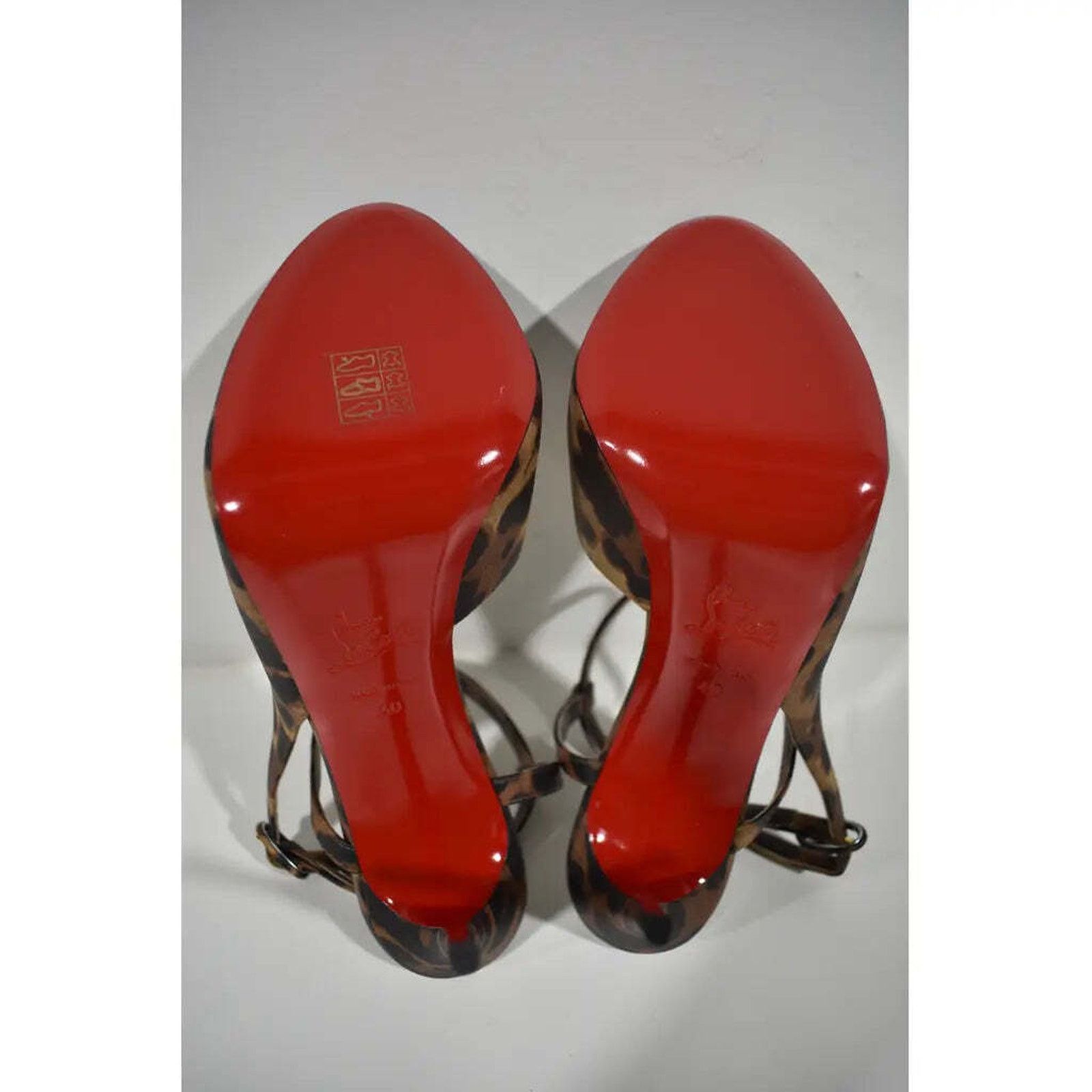 Christian Louboutin Jenlove Alta 120 Brown Strap Platform Sandal Heel Pump 40 Size US 10 / IT 40 - 12 Thumbnail