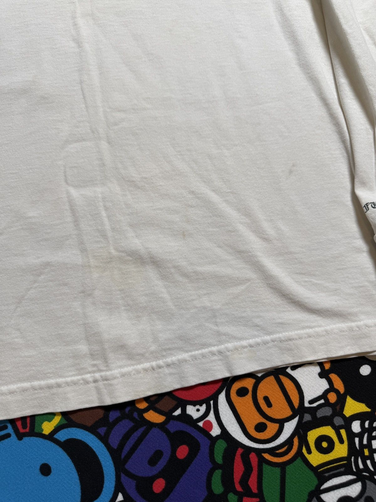 Chrome Hearts Chrome Hearts Vintage White USA Scroll Logo Long Sleeve Tee Size US L / EU 52-54 / 3 - 13 Thumbnail