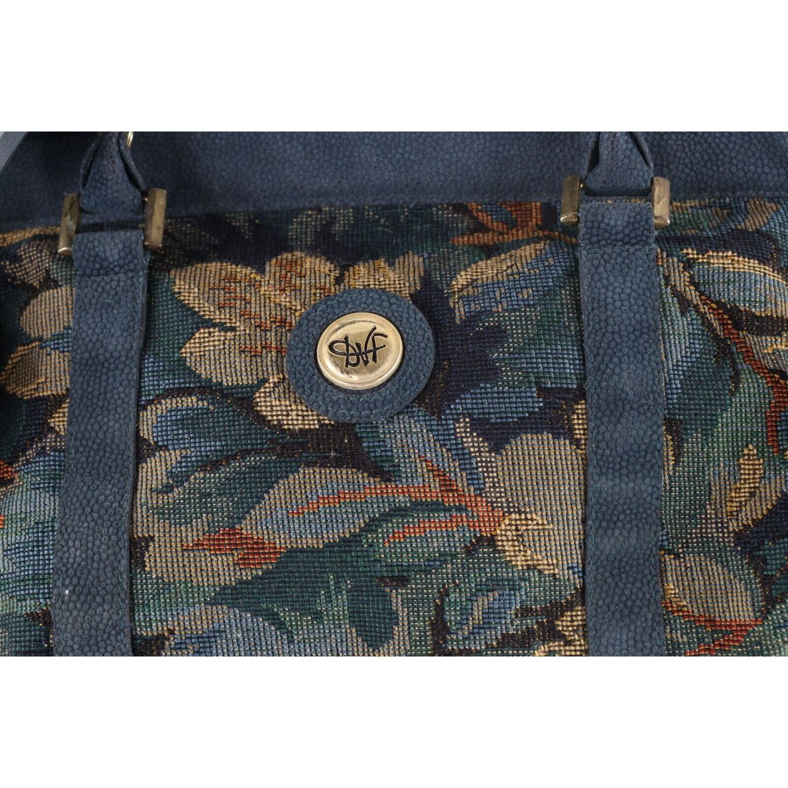 Diane von Furstenberg × Vintage Vintage 90s Diane von Furstenberg DVF Suede Trim Flower Bag Size ONE SIZE - 2 Thumbnail