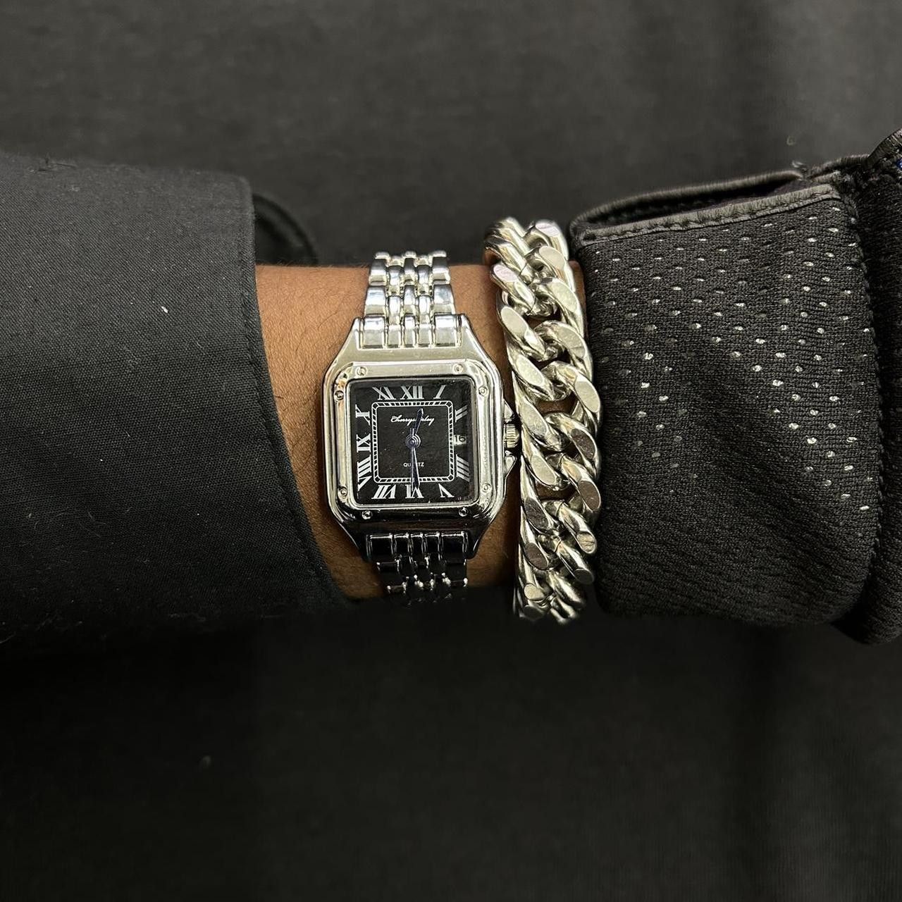 Vintage Vintage 2000s Style Black Rectangular Quartz Face Watch Size ONE SIZE - 3 Thumbnail