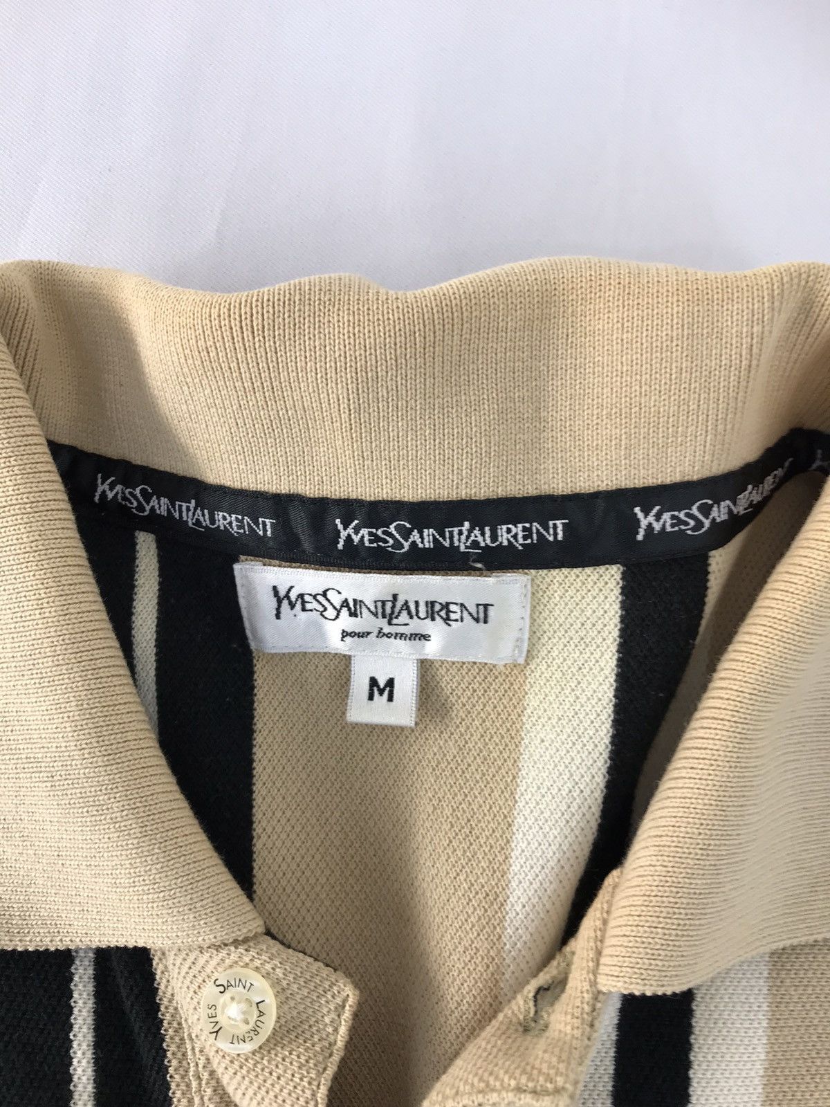 Designer × Yves Saint Laurent Vintage YvesSaintlaurent Pour Homme Design Striped Style Size US M / EU 48-50 / 2 - 5 Thumbnail