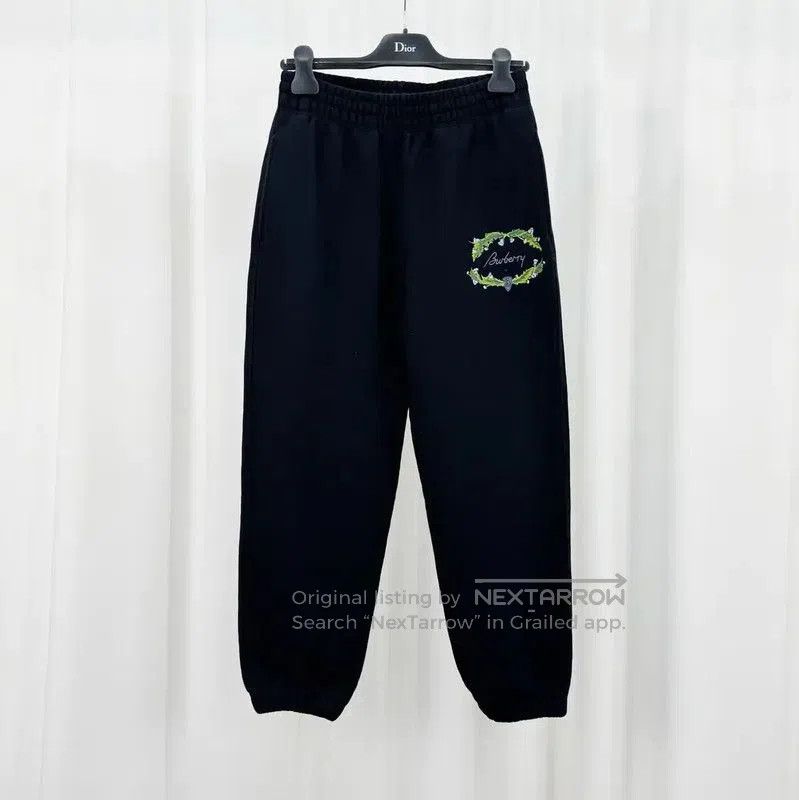 Burberry Burberry Black Logo Embroidered Casual Pants. Size 28" / US 6 / IT 42 - 1 Thumbnail