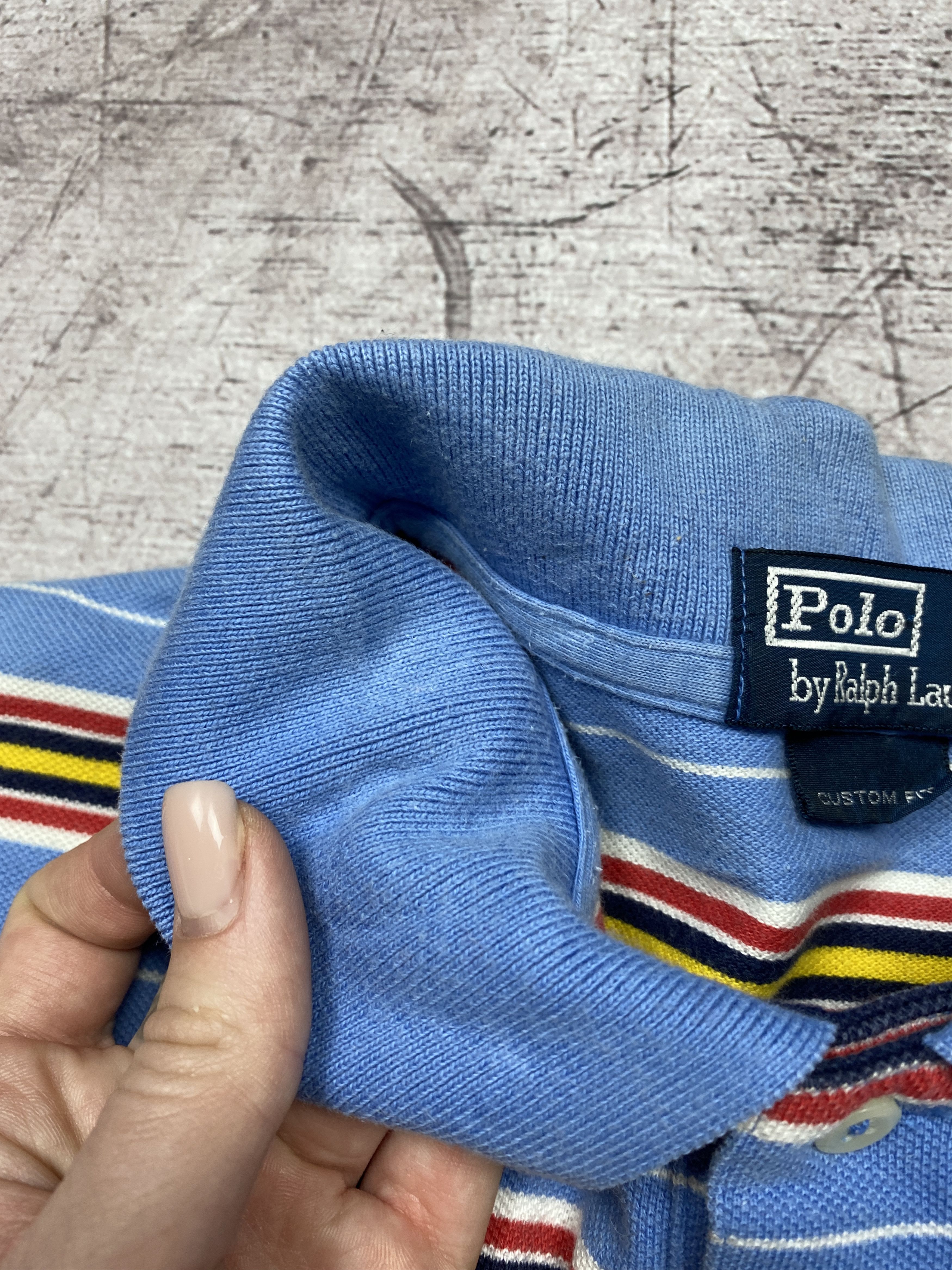 Polo Ralph Lauren × Ralph Lauren Polo Ralph Lauren Vintage Mens Striped Polo Shirt Size US L / EU 52-54 / 3 - 5 Thumbnail