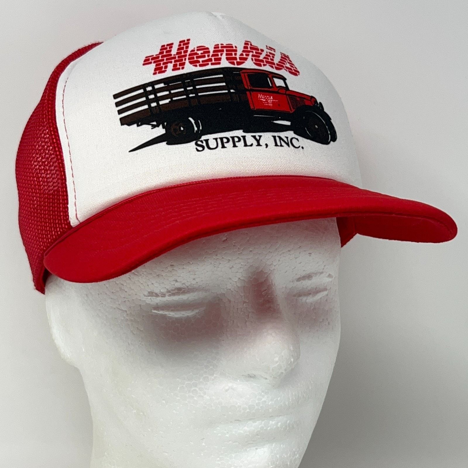 Vintage Vintage 80s Henris Supply Inc Trucker Hat Baseball Cap Red Size ONE SIZE - 9 Thumbnail