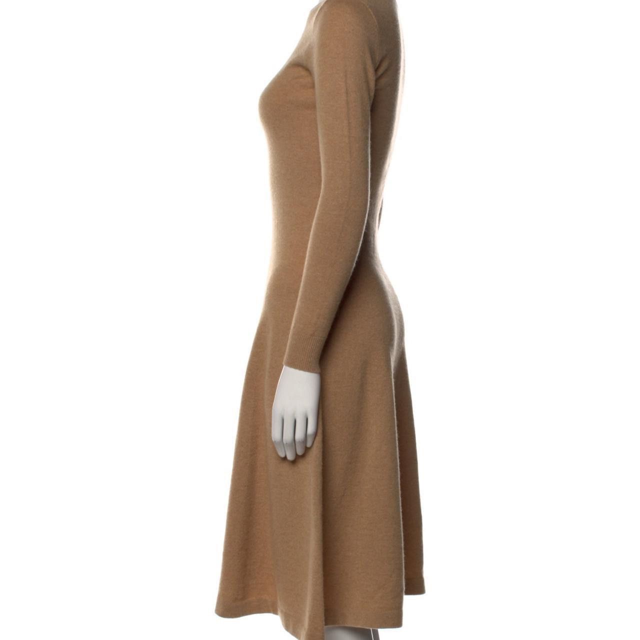 Ralph Lauren Women's Ralph Lauren 100% Cashmere Leather Patch Midi Dress Size S / US 4 / IT 40 - 4 Thumbnail