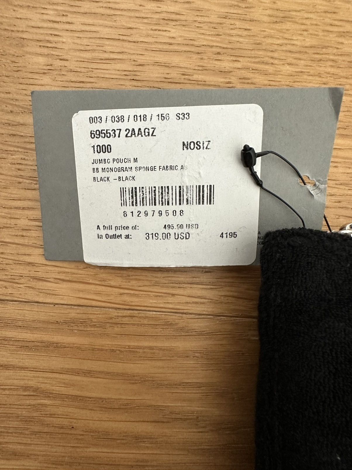 Balenciaga WOMEN'S JUMBO MEDIUM POUCH BB MONOGRAM SPONGE FABRIC Size ONE SIZE - 9 Thumbnail