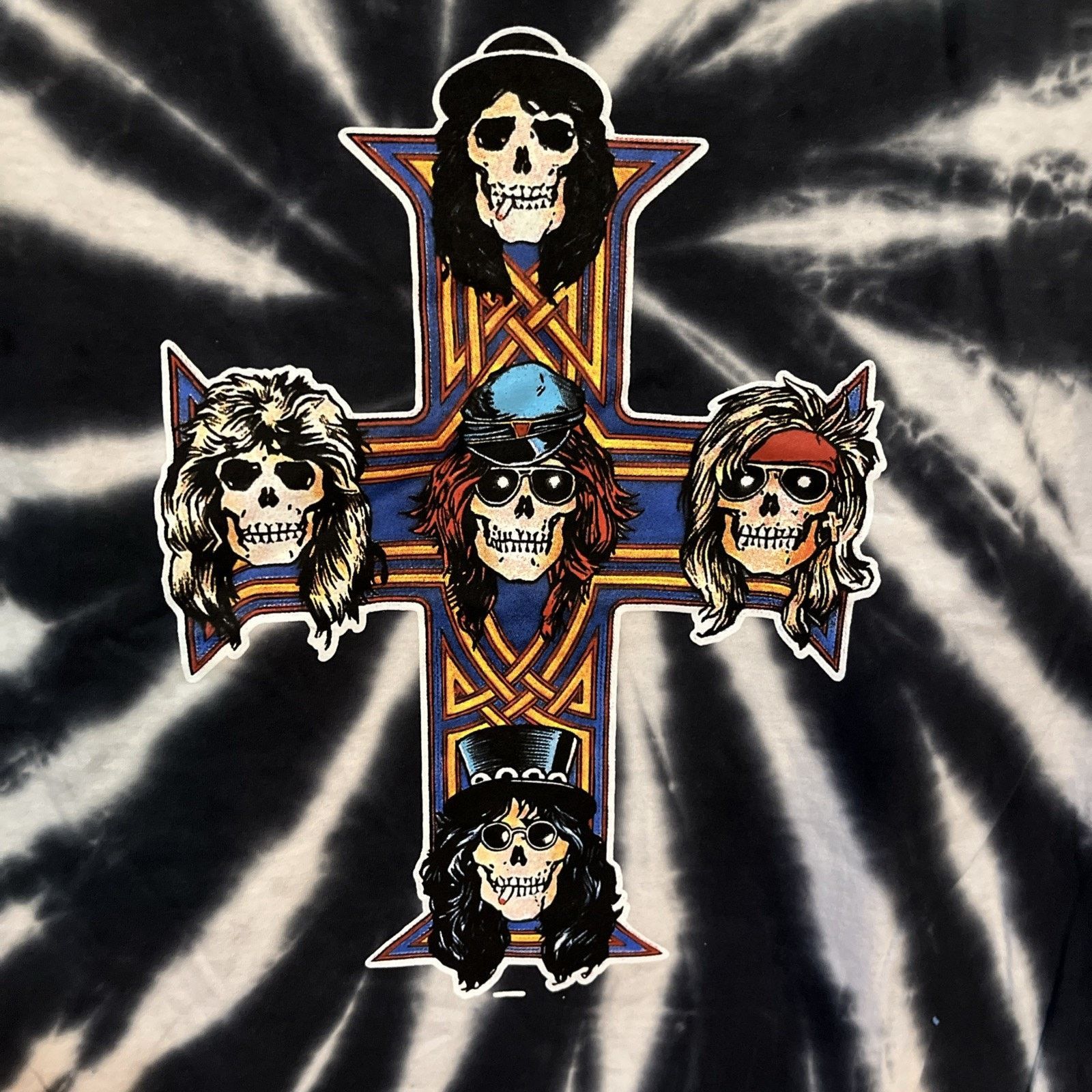 Guns N' Roses Guns N' Roses Appetite for Destruction Rock Band Tie Dye Lg Size US L / EU 52-54 / 3 - 3 Thumbnail