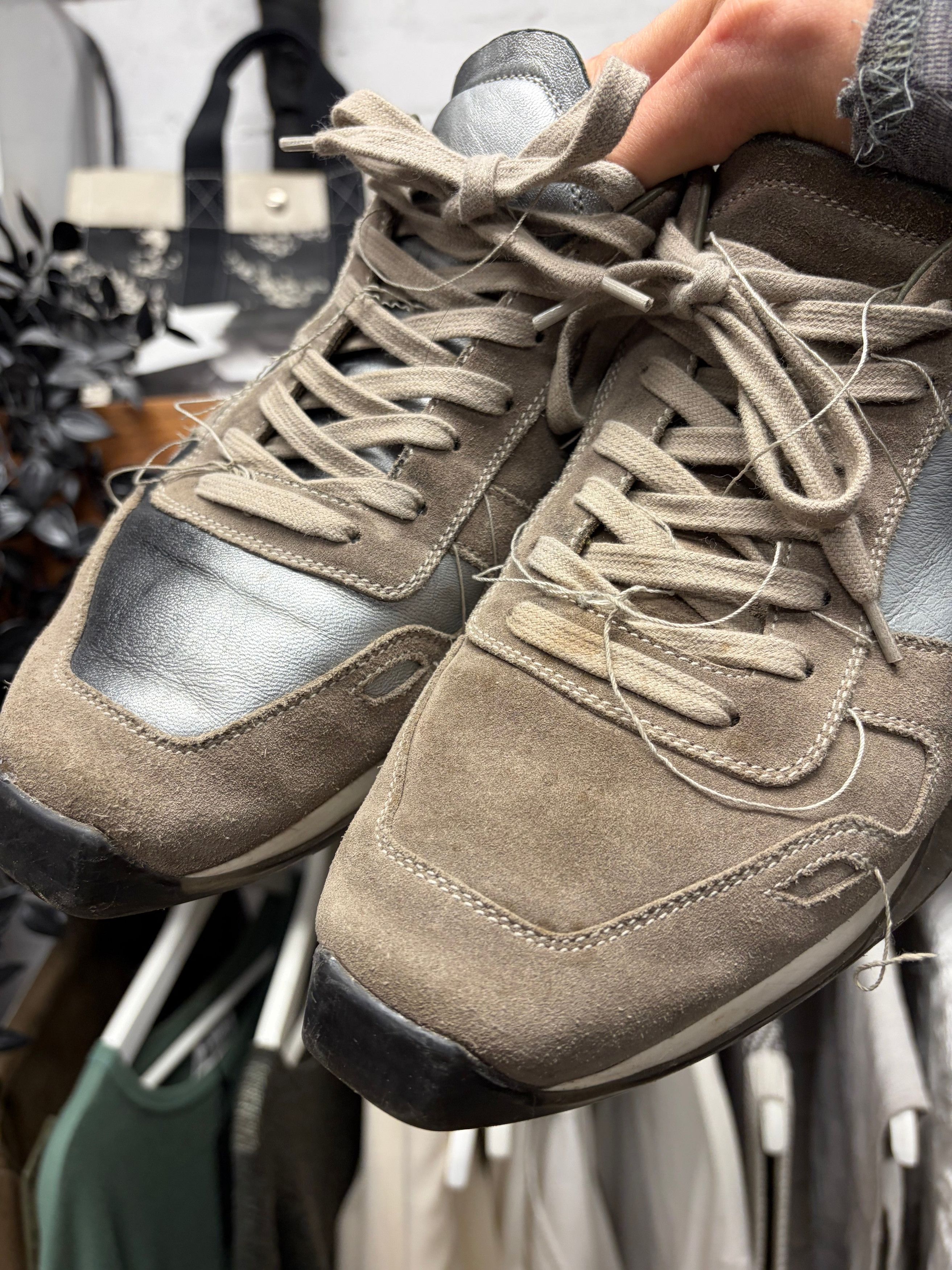 Rick Owens Rick Owens ‘Vintage Runner’ Dust/Grey Low Top Sneakers Size US 9.5 / EU 42-43 - 3 Thumbnail