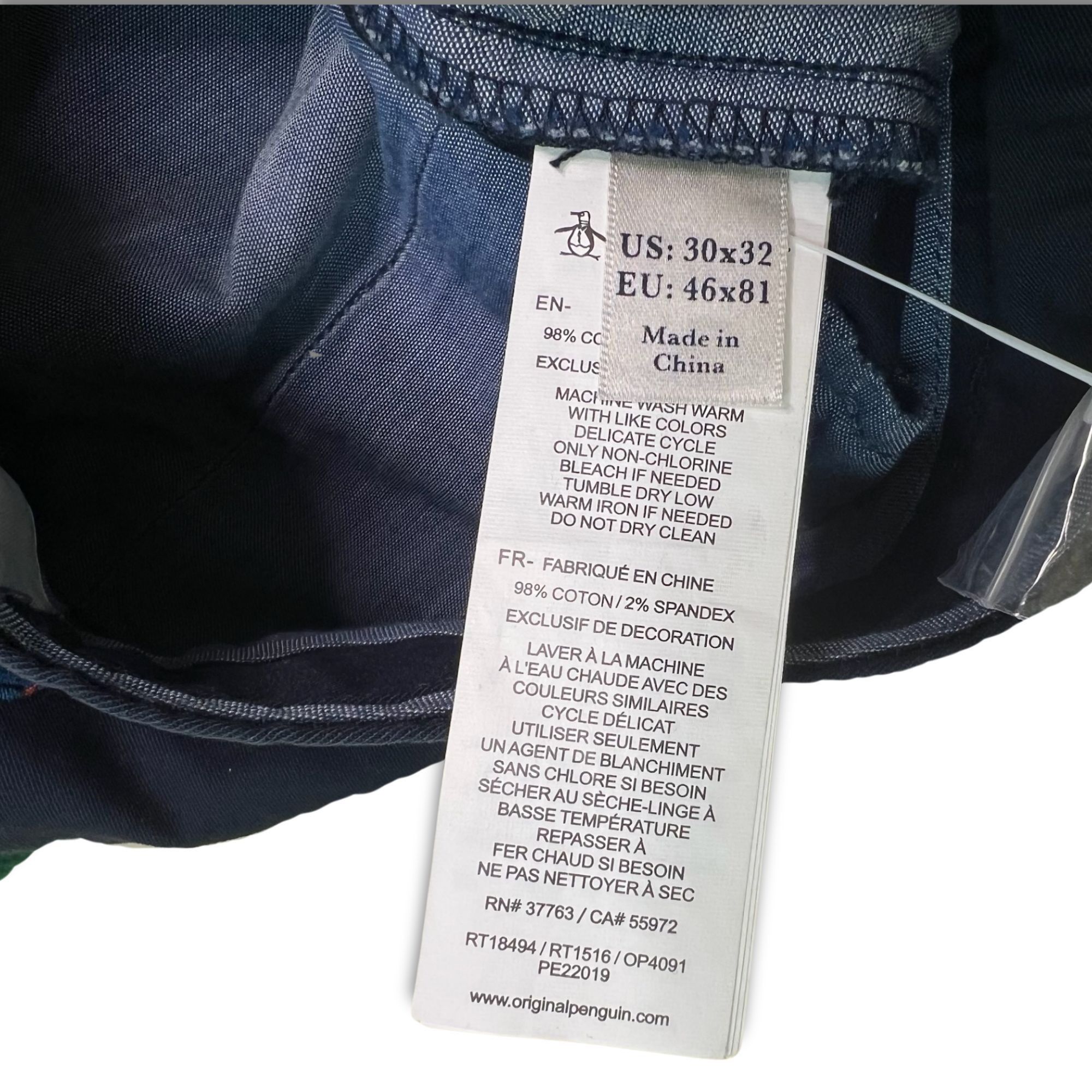Other Penguin By Munsingwear Navy Blue Embroidered Space Pants Siz Size 30" / US 8 / IT 44 - 8 Thumbnail