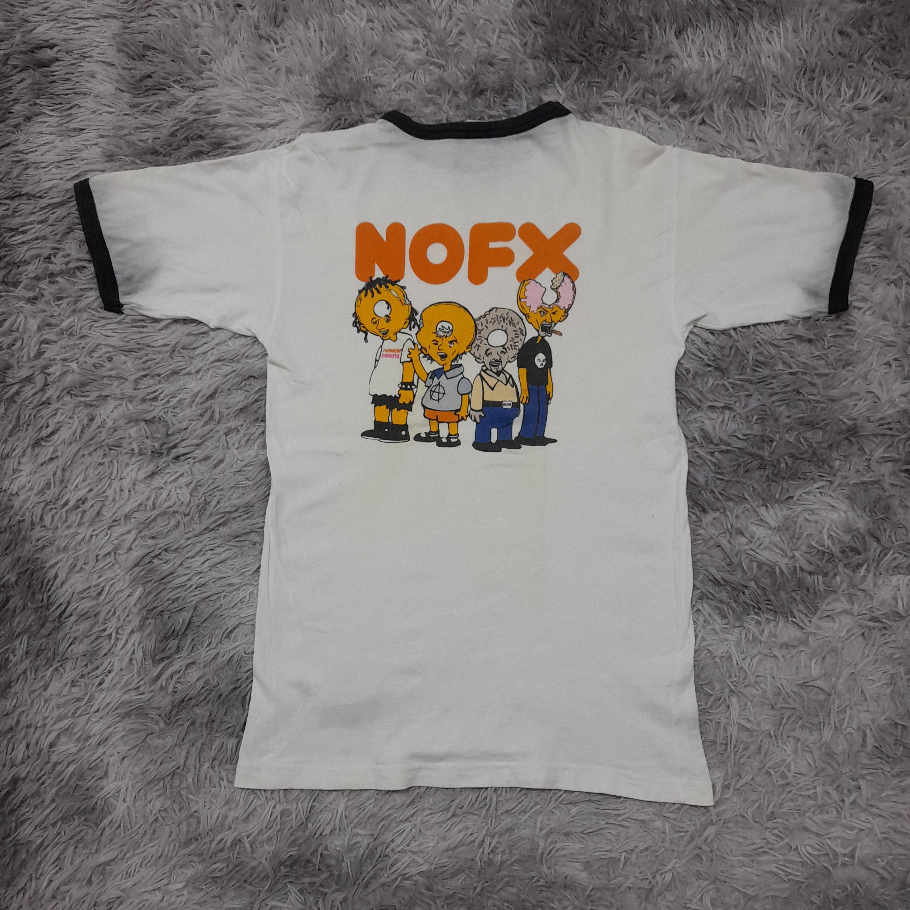 image of Band Tees x Made In USA Vintage Nofx Band Punkin Donuts in White, Men's (Size Medium)