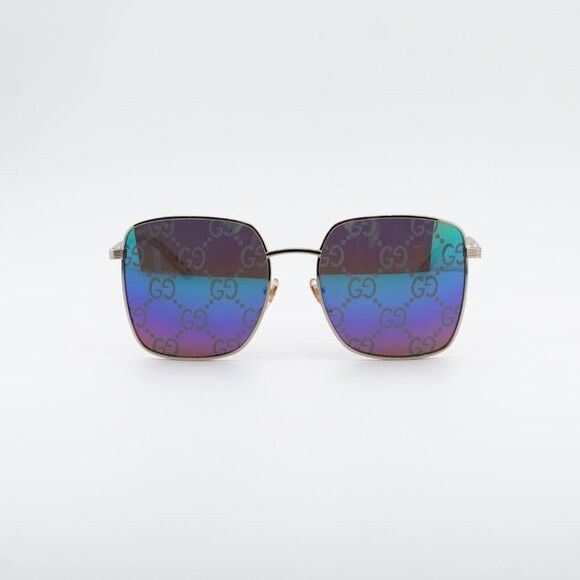 Gucci Gucci GG0802S 004 Sunglasses Gold Square Frame, Multicolor Size ONE SIZE - 3 Thumbnail