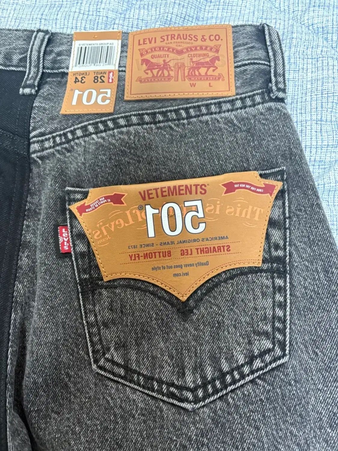 Levi's × Vetements Vetements x Levi’s Rework Denim Jeans Size 29" - 3 Thumbnail