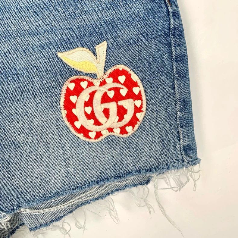 Gucci Gucci Size 25 Leather logo letter apple pattern embroidery Size US 26 / EU 42 - 4 Thumbnail