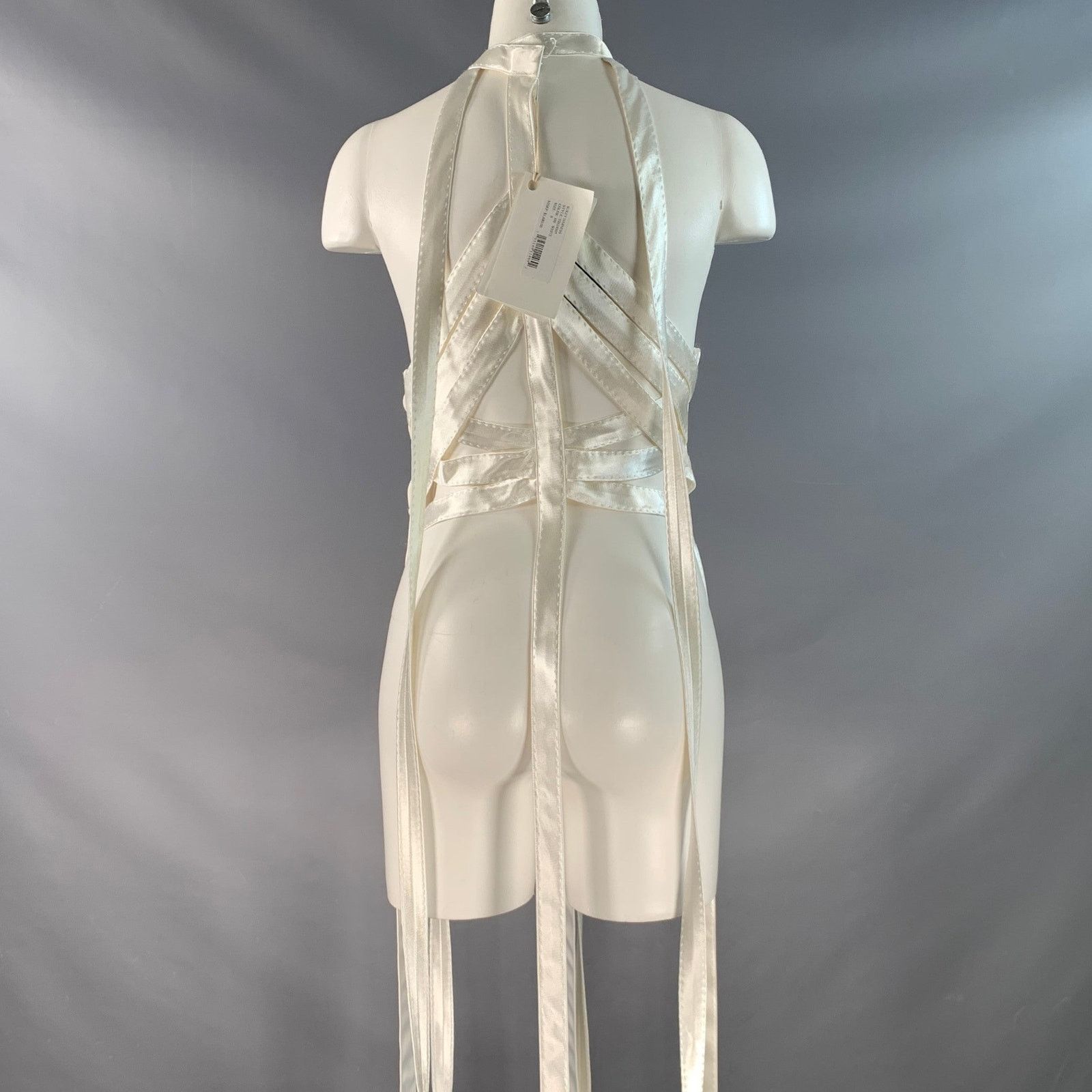KHAITE KHAITE Size S Beige Viscose Straps Harness Dress Top Size S / US 4 / IT 40 - 3 Thumbnail