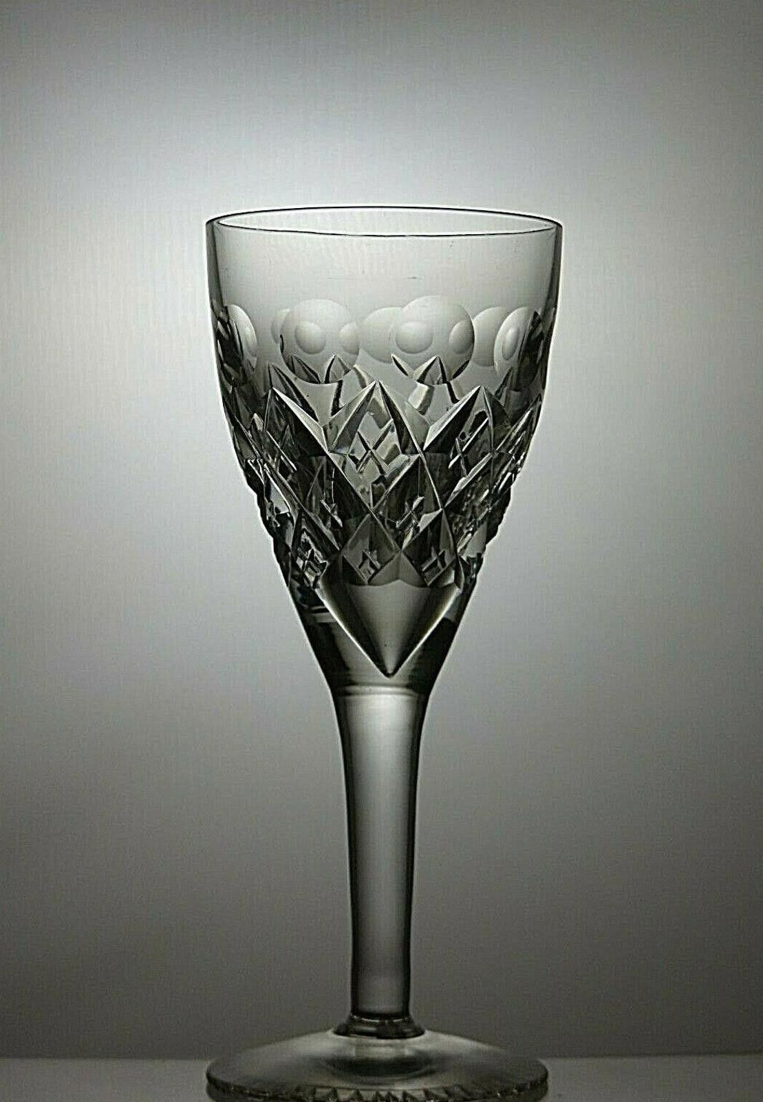 The Unbranded Brand Lead Crystal Cut Glass Set of 6 Wine Glasses 6 3/4" Size ONE SIZE - 5 Thumbnail