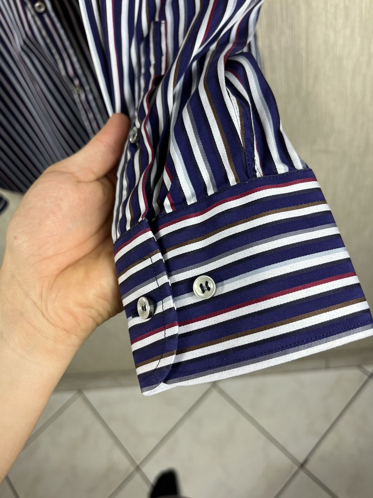 Paul & Shark Paul & Shark striped shirt with pocket logo casual Italy Size US M / EU 48-50 / 2 - 13 Thumbnail