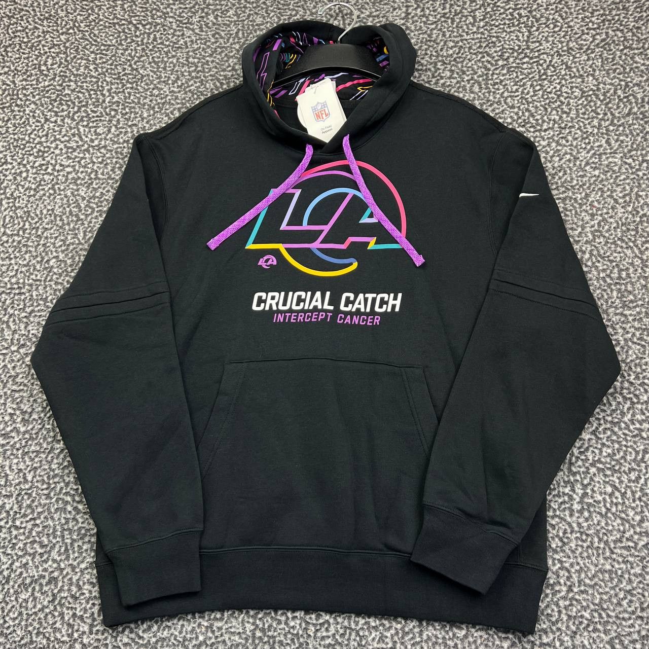 Nike Hoodie Men Large Black Los Angeles LA Rams NFL New L