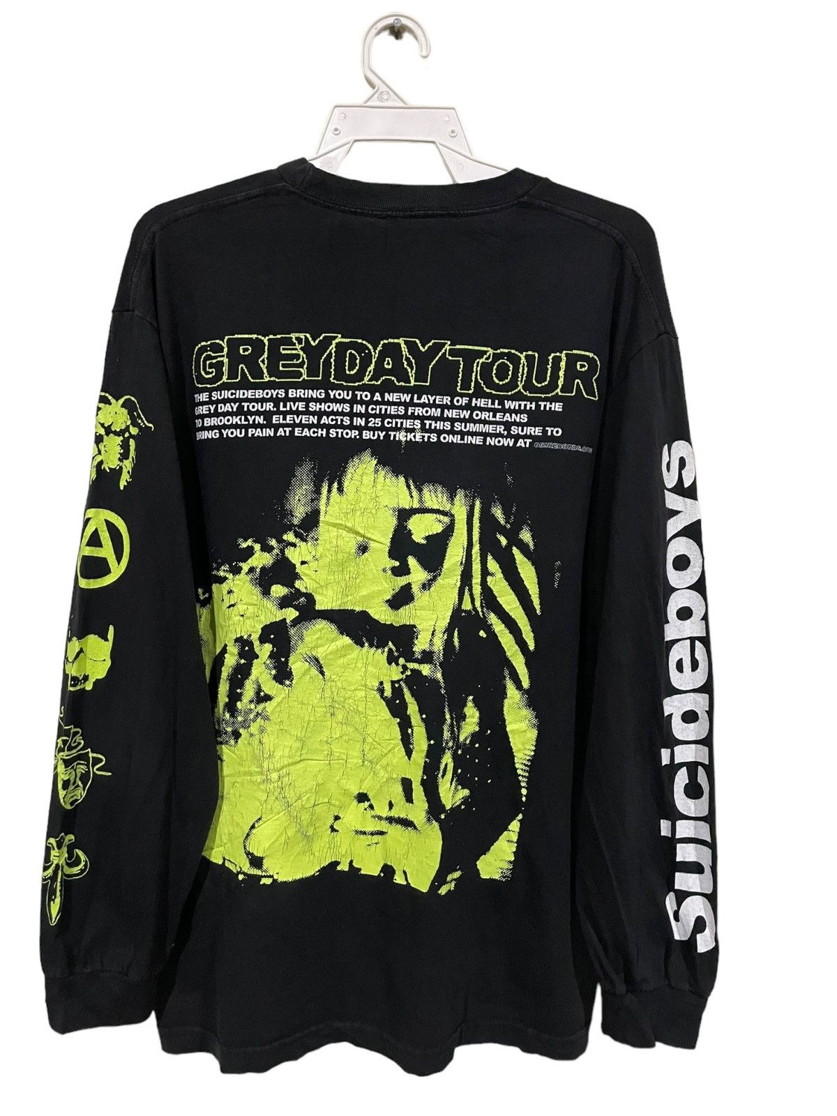 Fuck The Population Vintage Suicideboys Greyday Tour G59 Records Distressed Tee Size US L / EU 52-54 / 3 - 10 Thumbnail