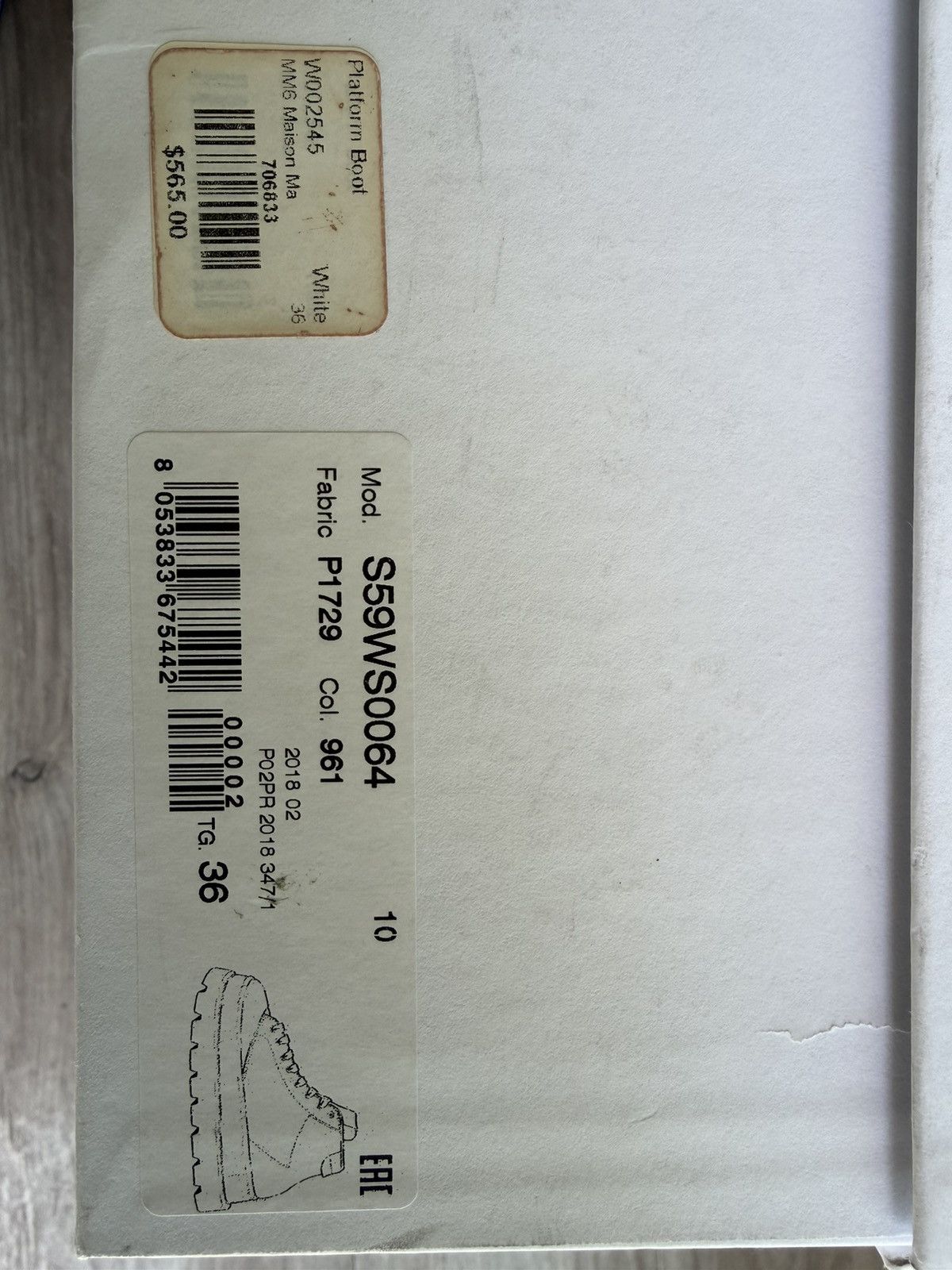 MM6 MM6 Margiela Platform High Top Sneakers White EU36 New w/Box Size US 6 / IT 36 - 7 Thumbnail