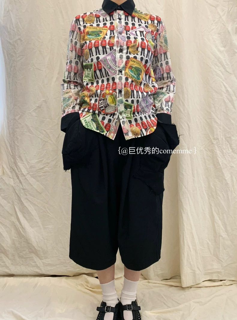 Comme des Garcons Comme Des Garcons Vintage Royal Guard printed black hemmed Size S / US 4 / IT 40 - 3 Thumbnail