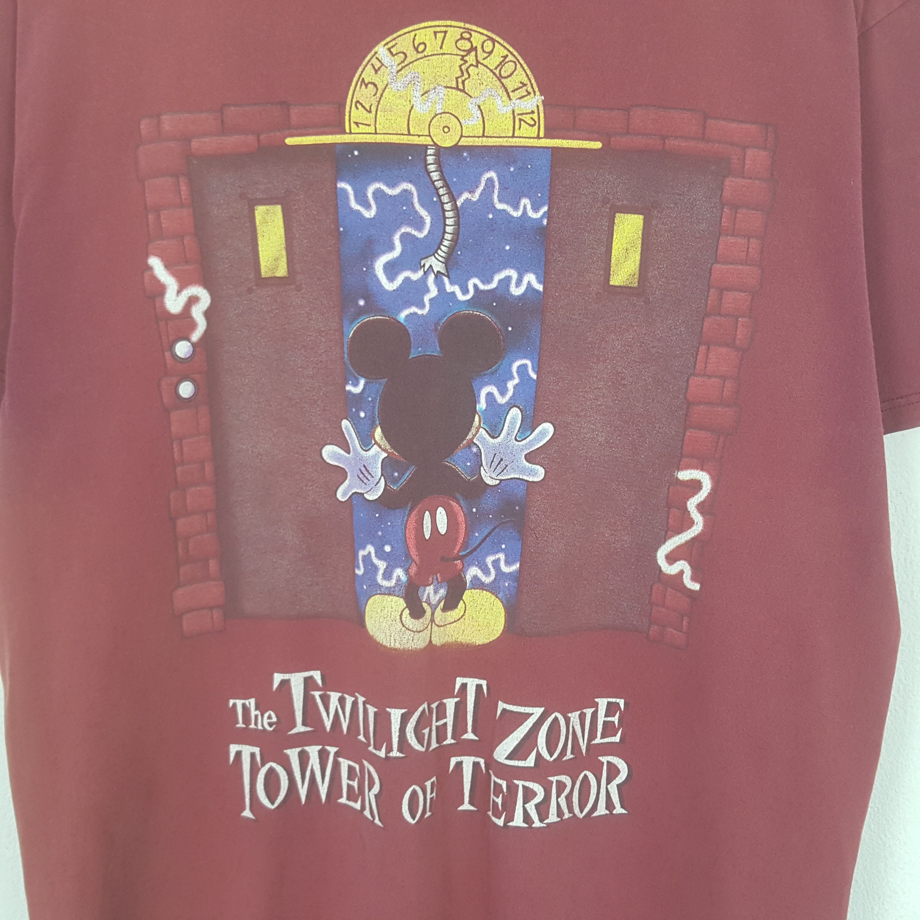 Mickey Mouse Vintage Disney Twilight Zone Tower Of Terror Tshirt Size US L / EU 52-54 / 3 - 2 Thumbnail