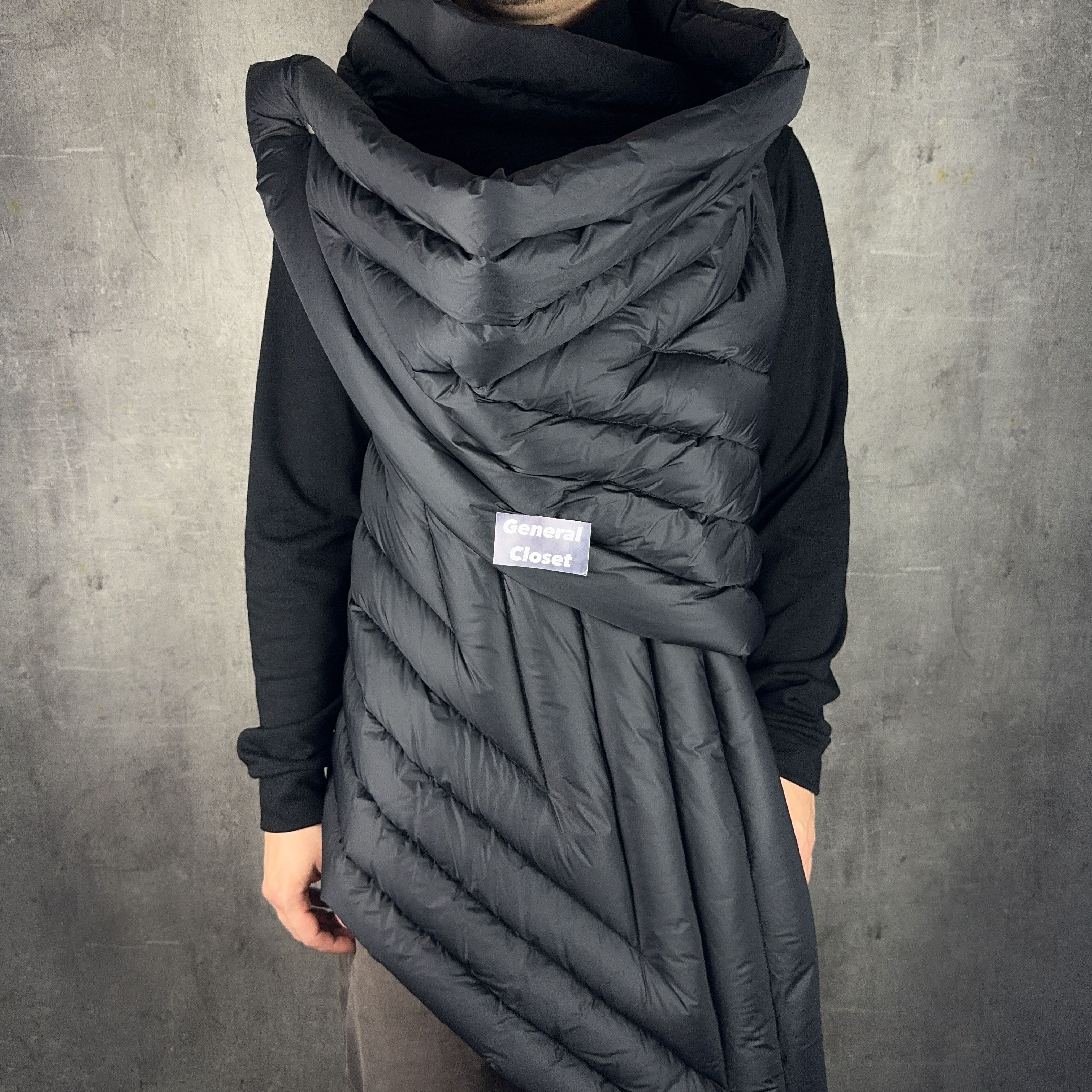 Rick Owens RICK OWENS FW23 Luxor Gleam Scarf Down Vest Gilet Size US M / EU 48-50 / 2 - 2 Thumbnail