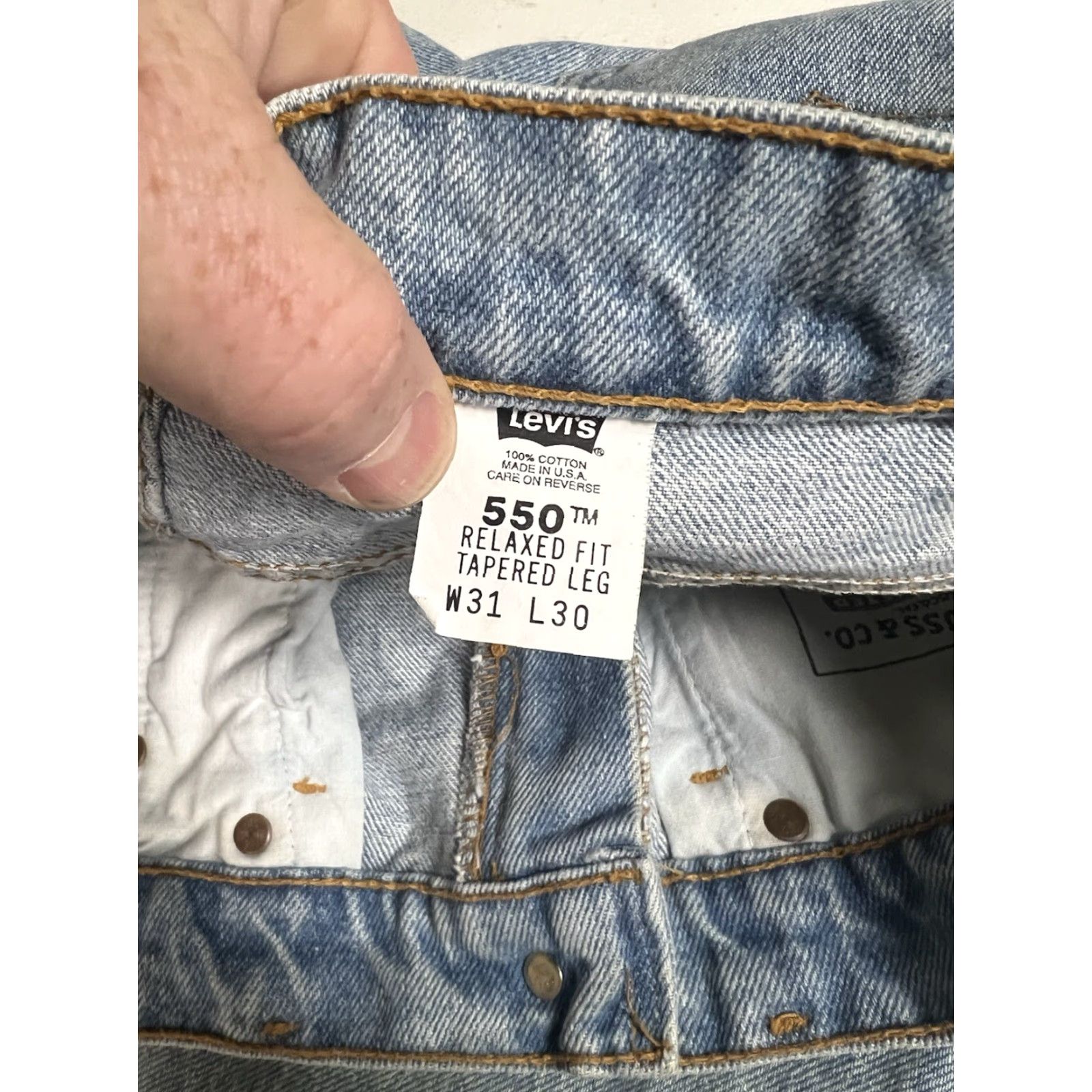 Levi's VINTAGE Levi's Jeans 550 Mens 30x30 Blue Light Relaxed Fit Denim USA Made Size US 30 / EU 46 - 7 Thumbnail
