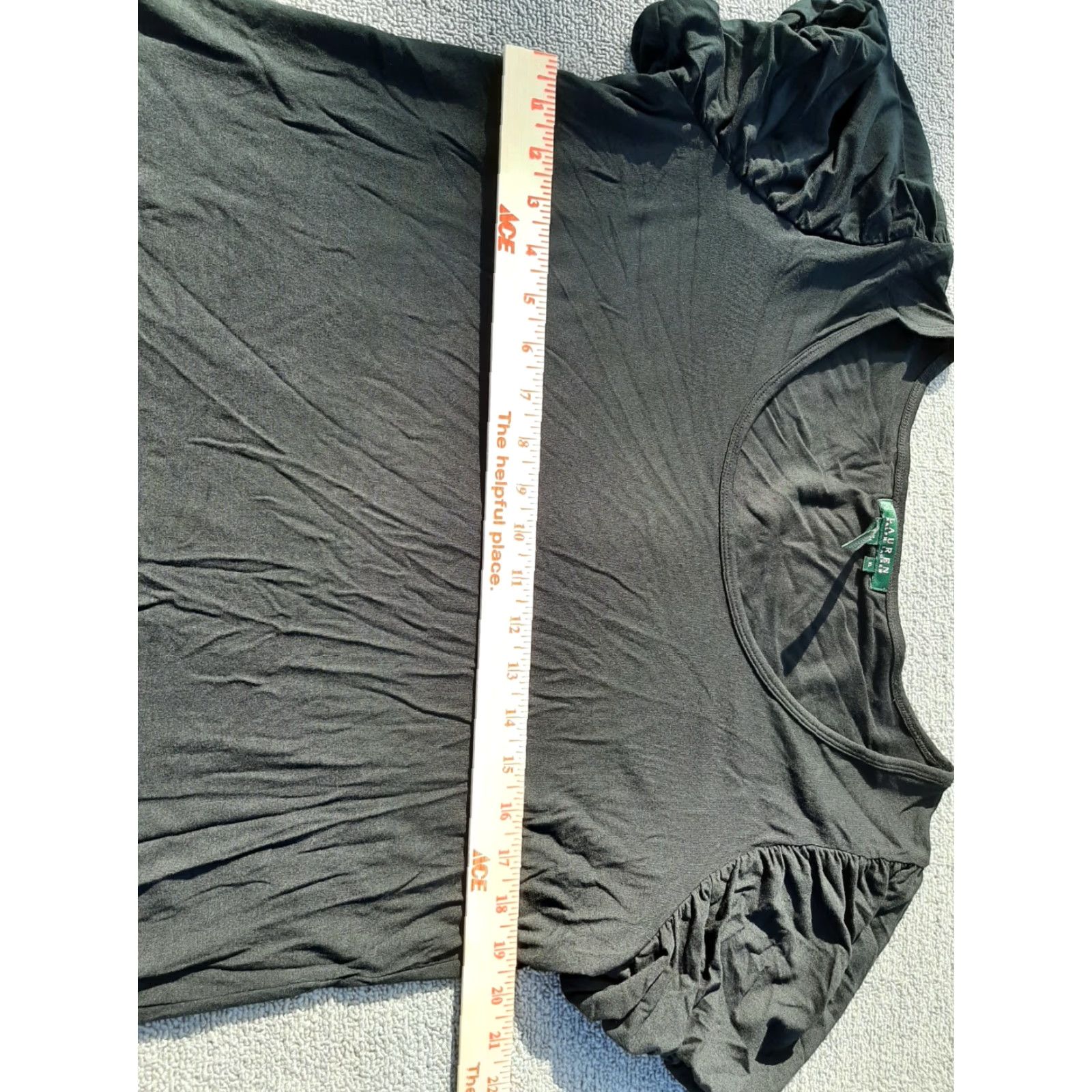Ralph Lauren VINTAGE? (No) Lauren Ralph Lauren Black Short Sleeve Shirt Top XL Womens Size XL / US 12-14 / IT 48-50 - 3 Thumbnail