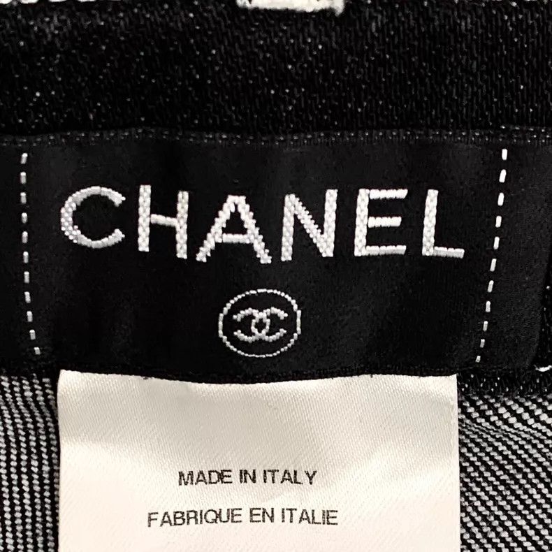 Chanel Chanel Black camellia lace trousers cotton casual denim tr Size 24" / US 00 / IT 34 - 5 Thumbnail